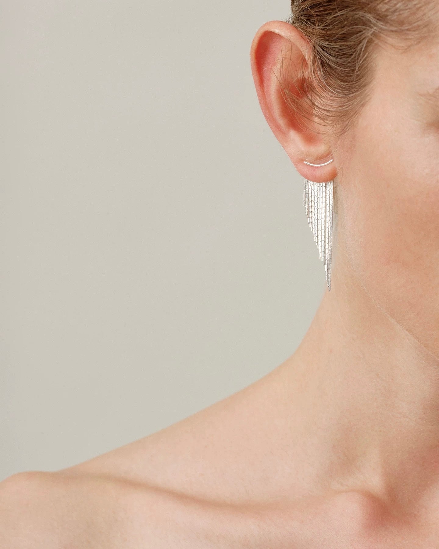 Evelyn Multi Wear Bar & Tassel Earrings - Silver