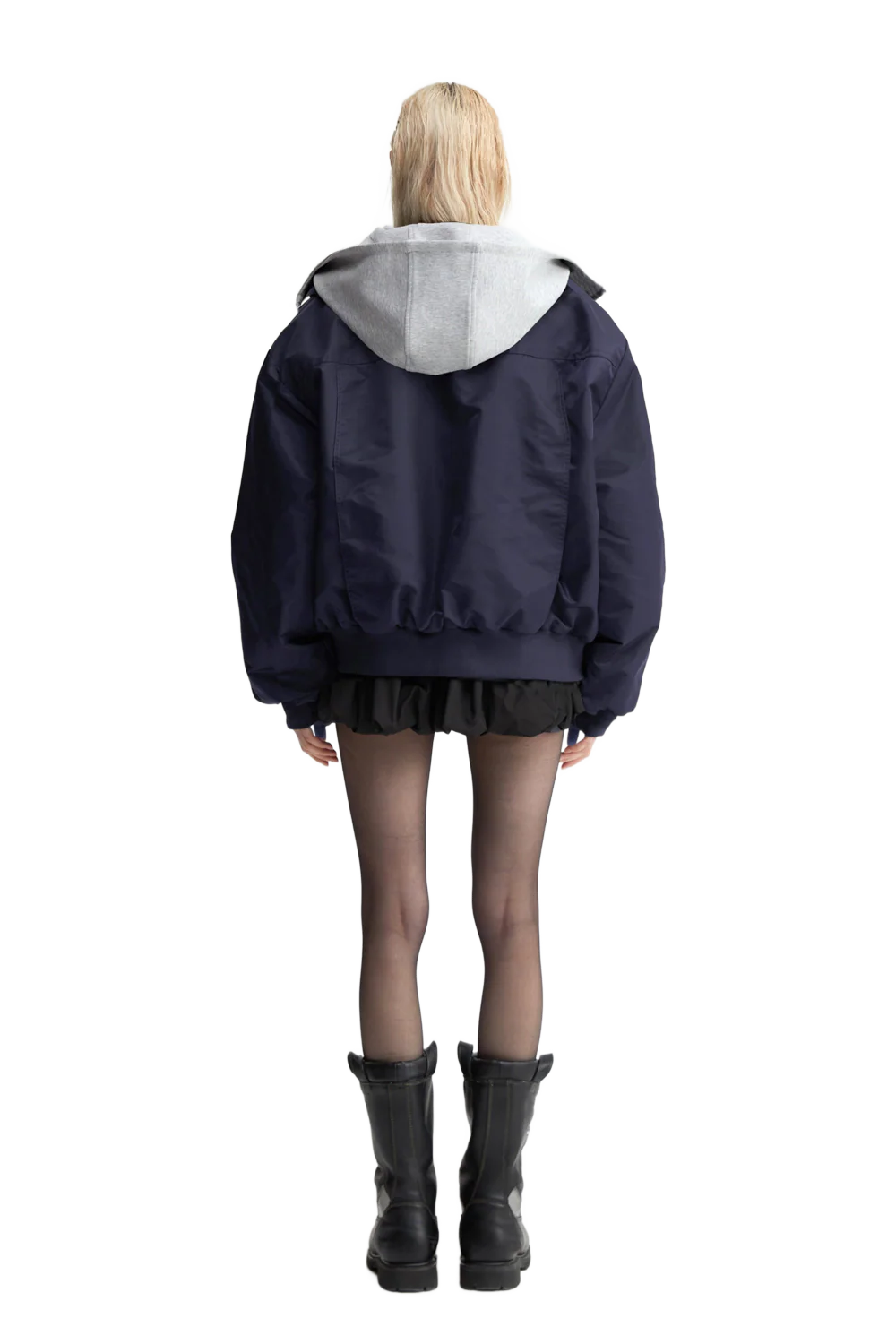 OVERSIZED BOMBER JACKET IN BLUE