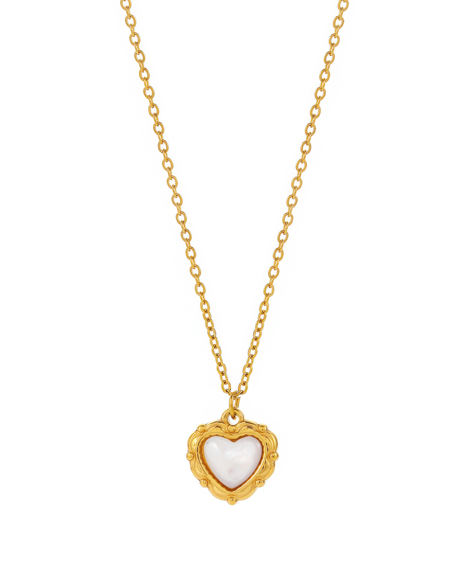 MOP Coraline Heart Necklace
