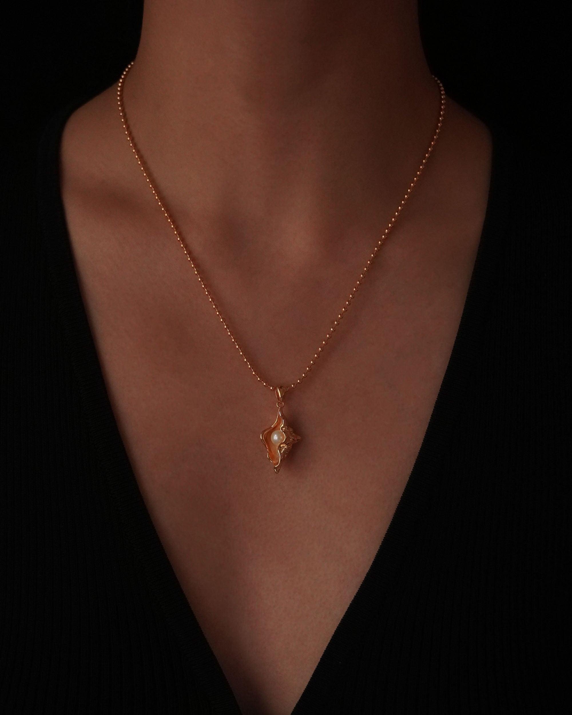Sora Conch Pearl Necklace - Gold