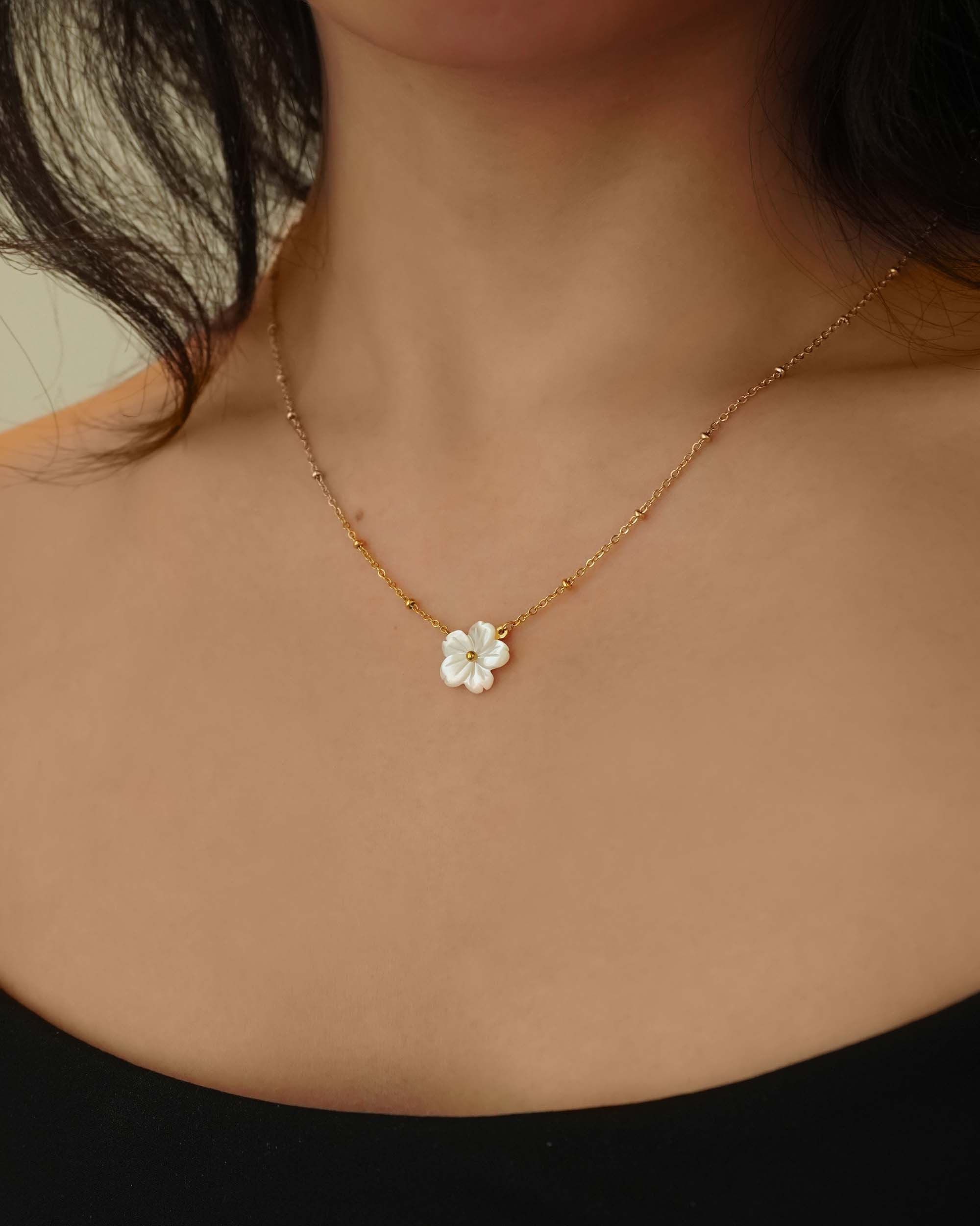 MOP Peach Blossom Necklace