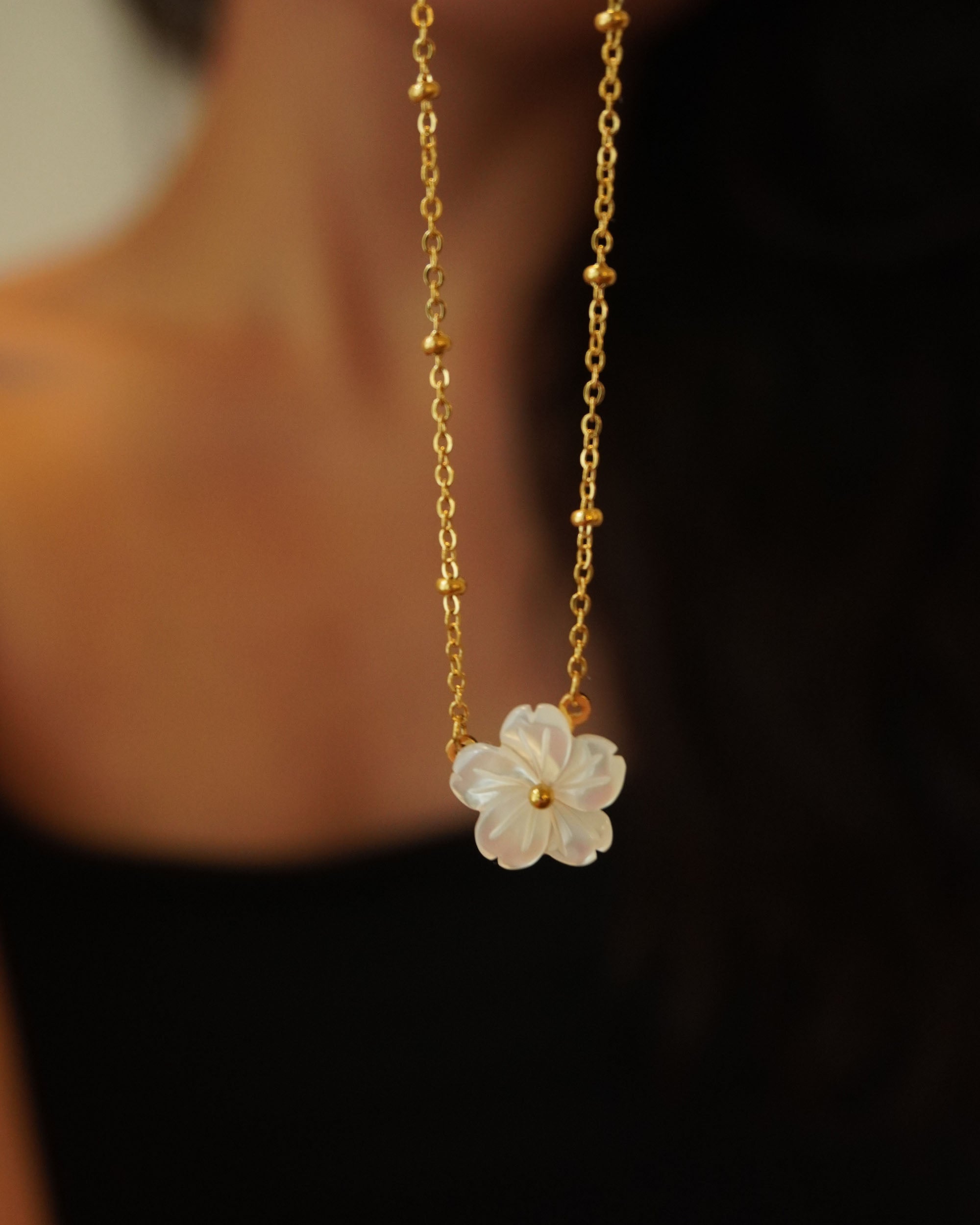 MOP Peach Blossom Necklace