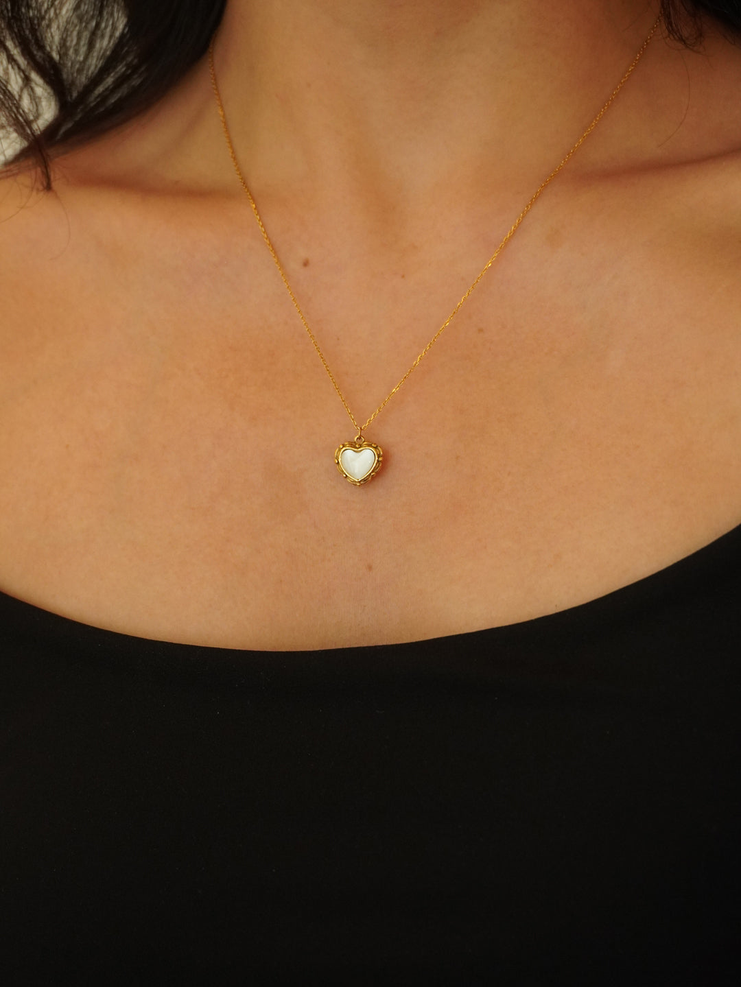 MOP Coraline Heart Necklace