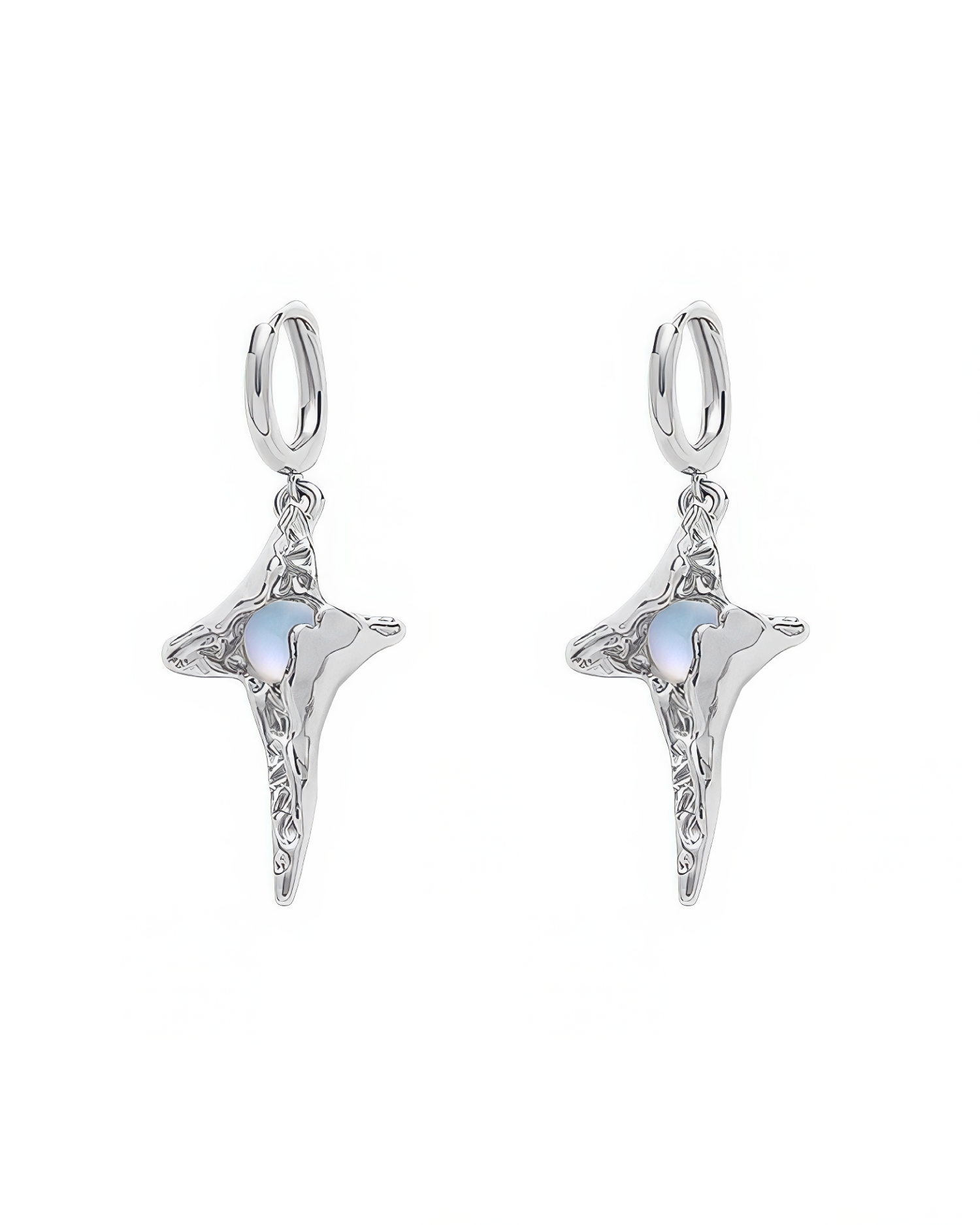 Selene Cross Shaped Drop Earrings