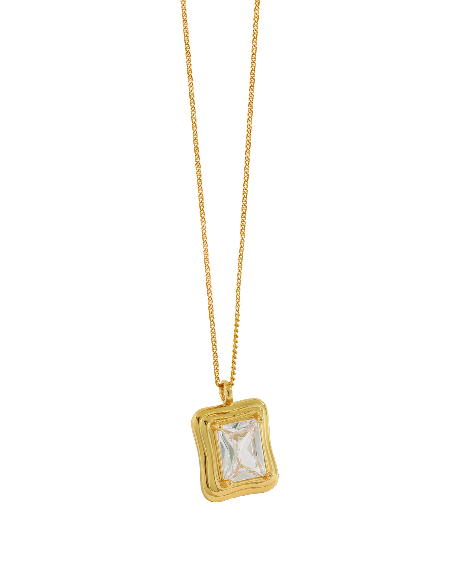 Stella Emerald Zirconia Necklace - Gold