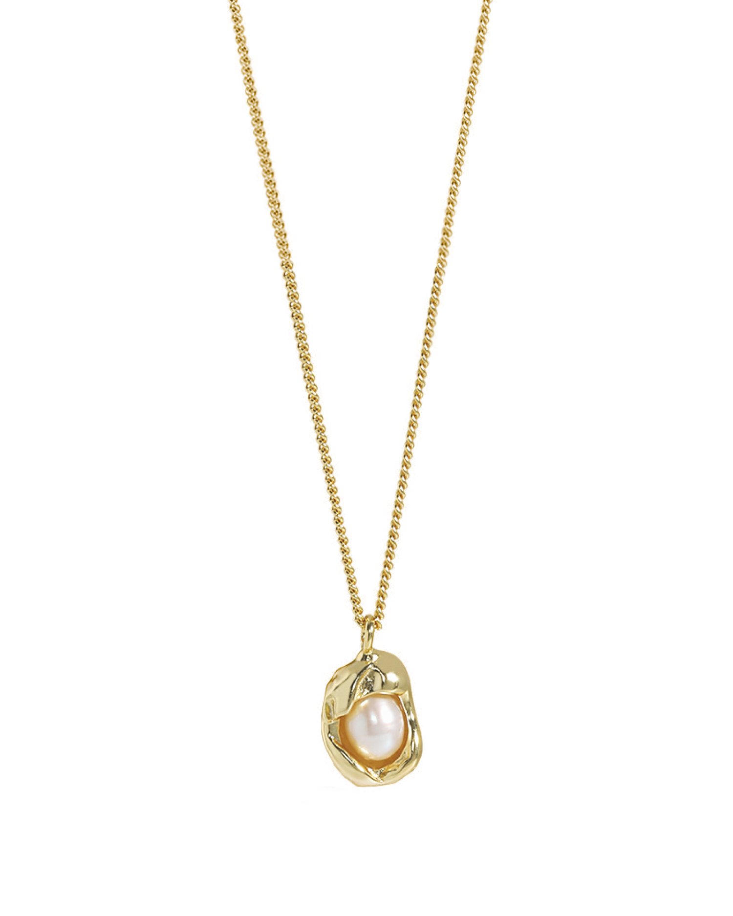 Marjaan Pea Pearl Necklace - Gold