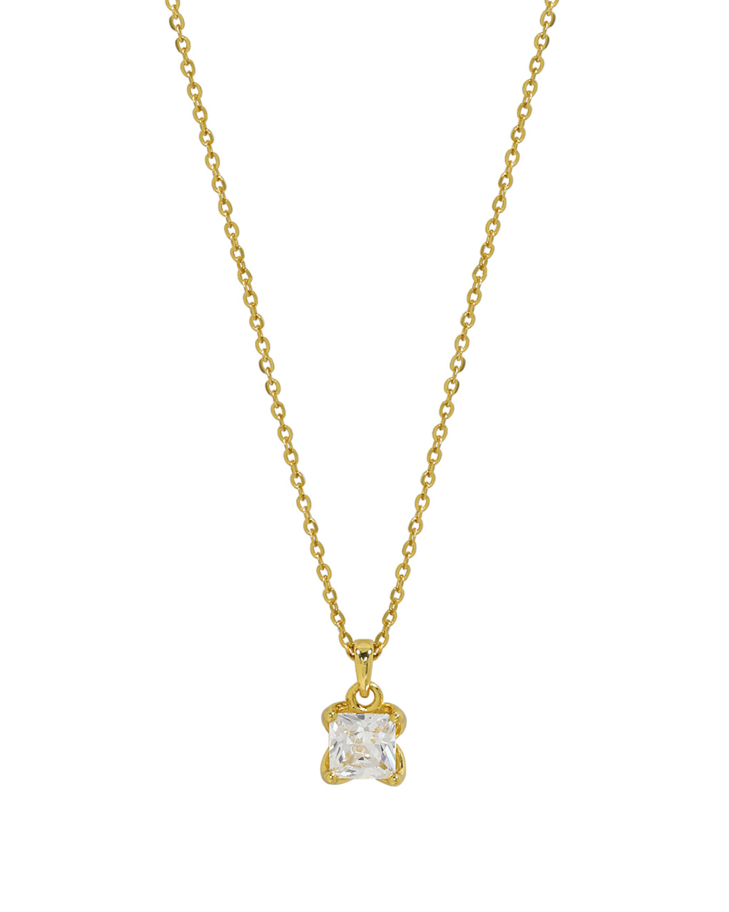 Phoebe Zirconia Necklace - Gold