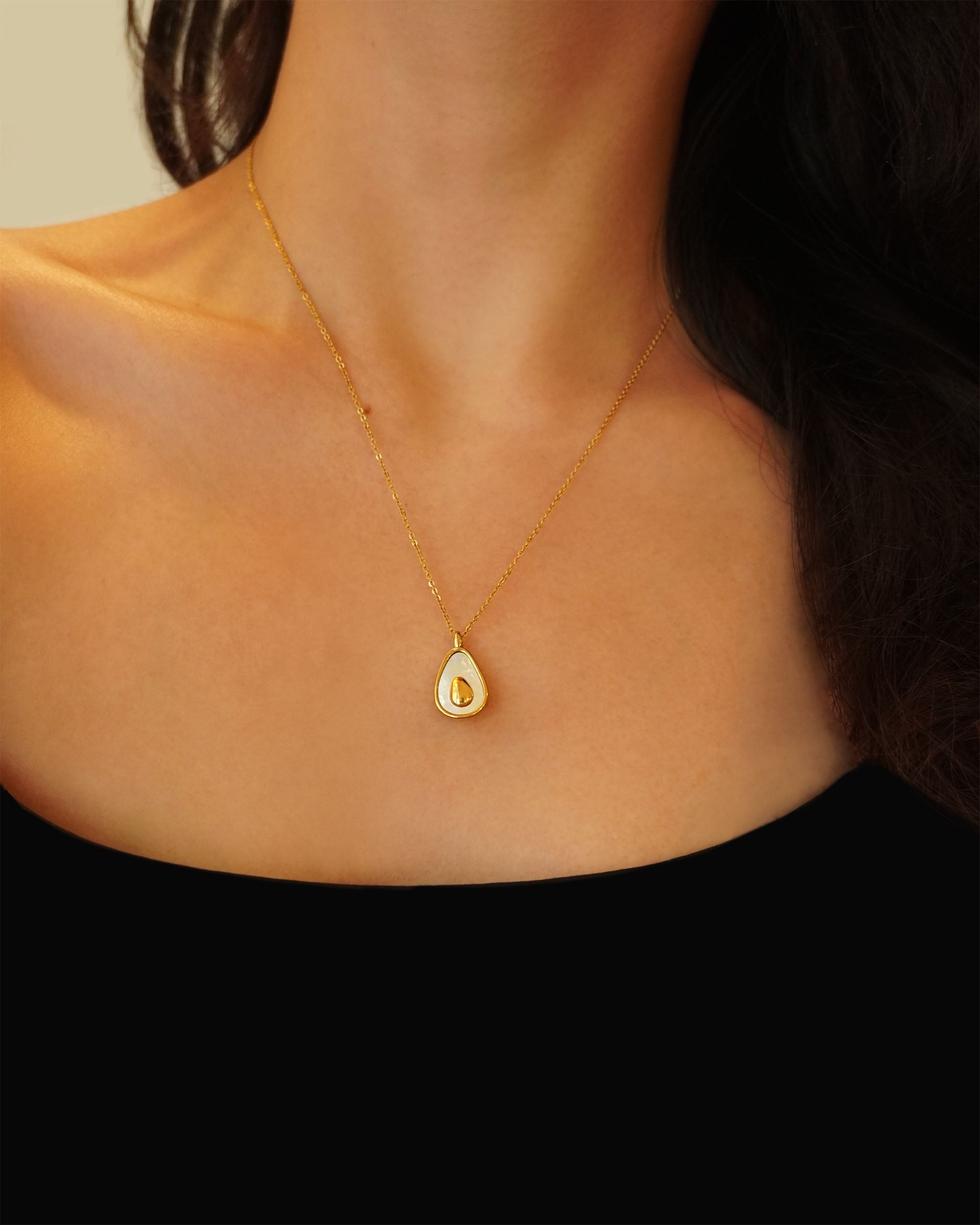 MOP Avocado Necklace