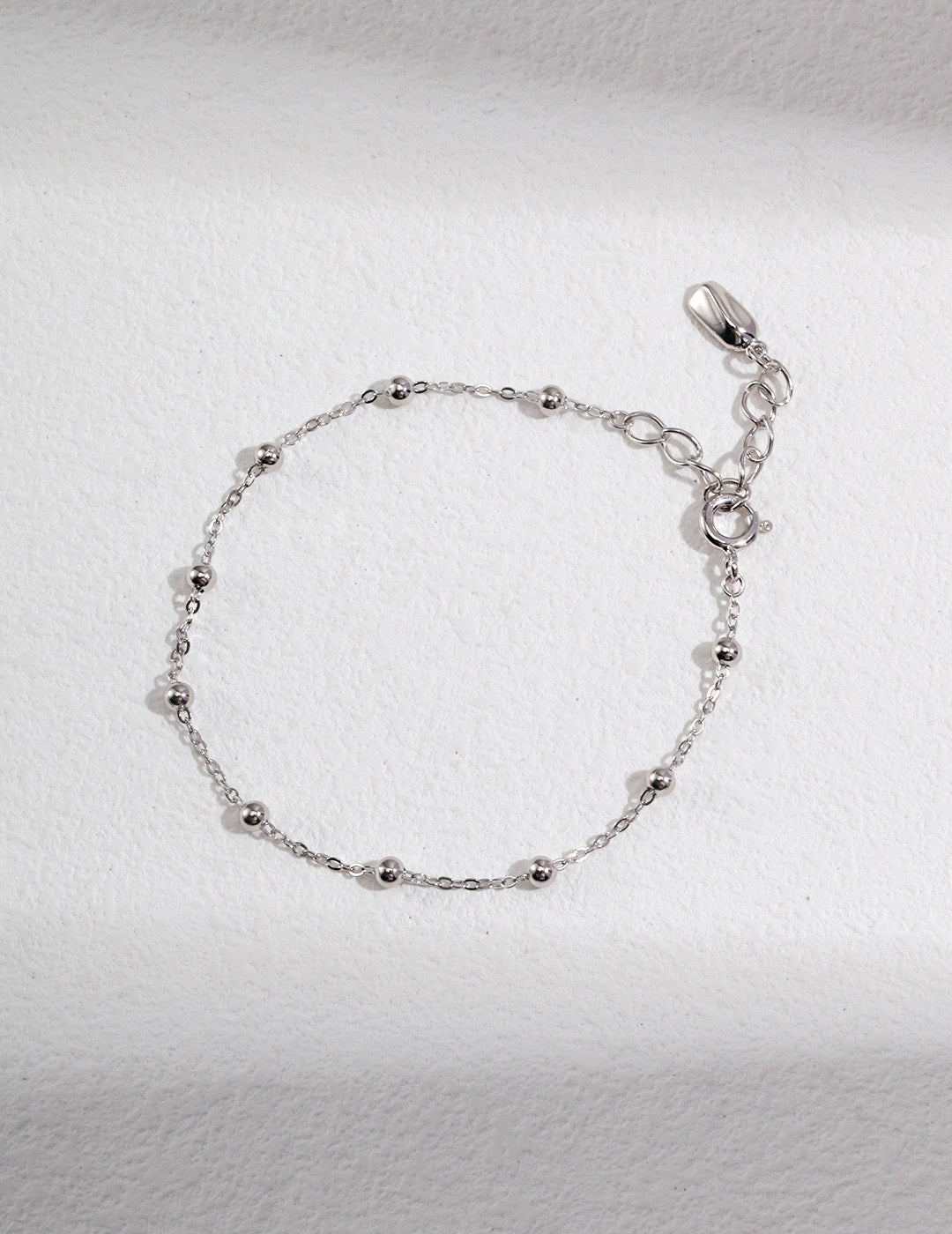 Spacer Beaded Bracelet - Silver