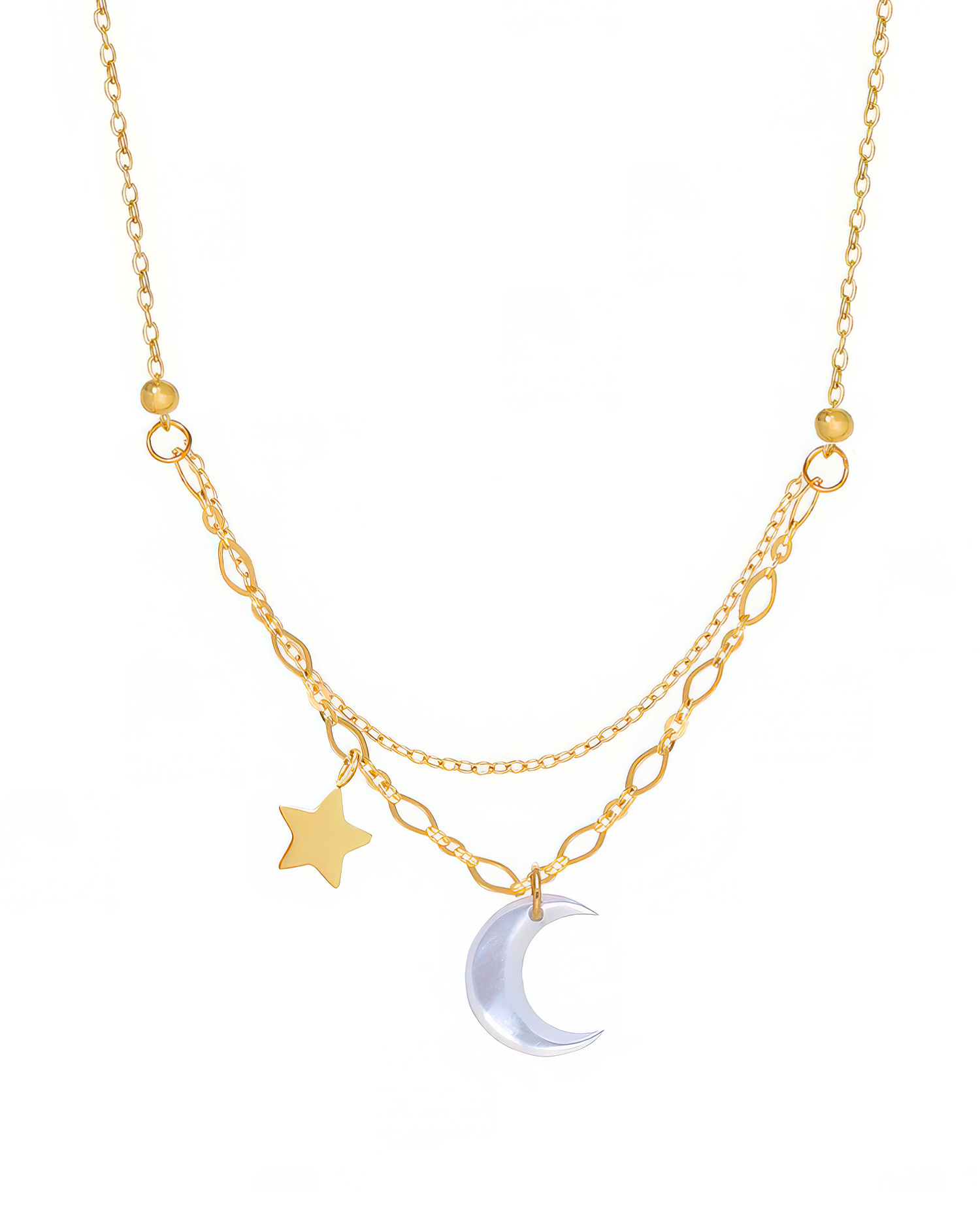 MOP Noella Moon & Star Necklace