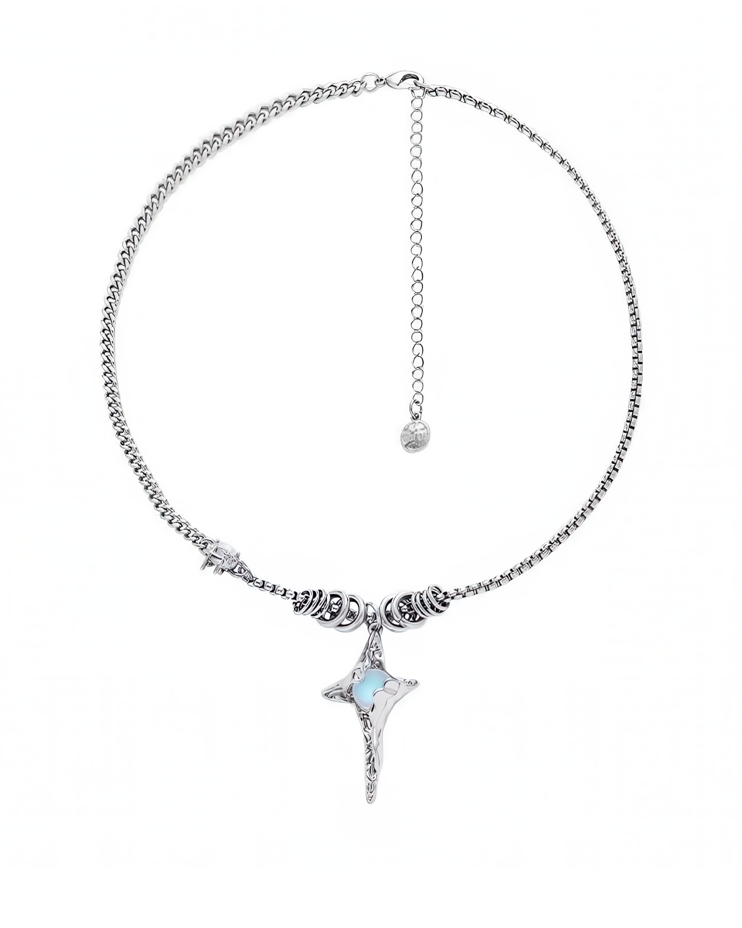 Selene Cross Shaped Star Pendant Necklace