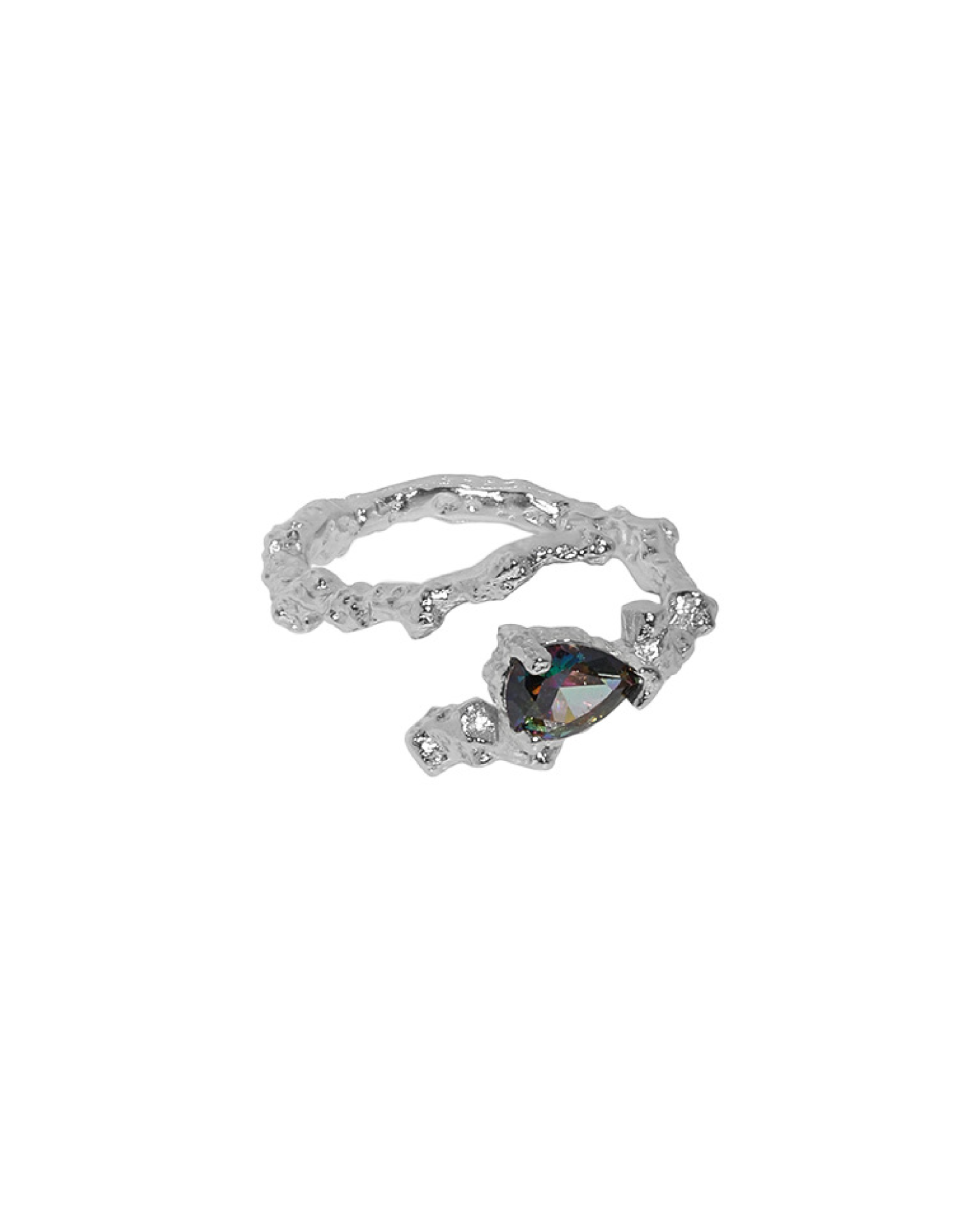 Magma Rainbow Stone Ring - Gold