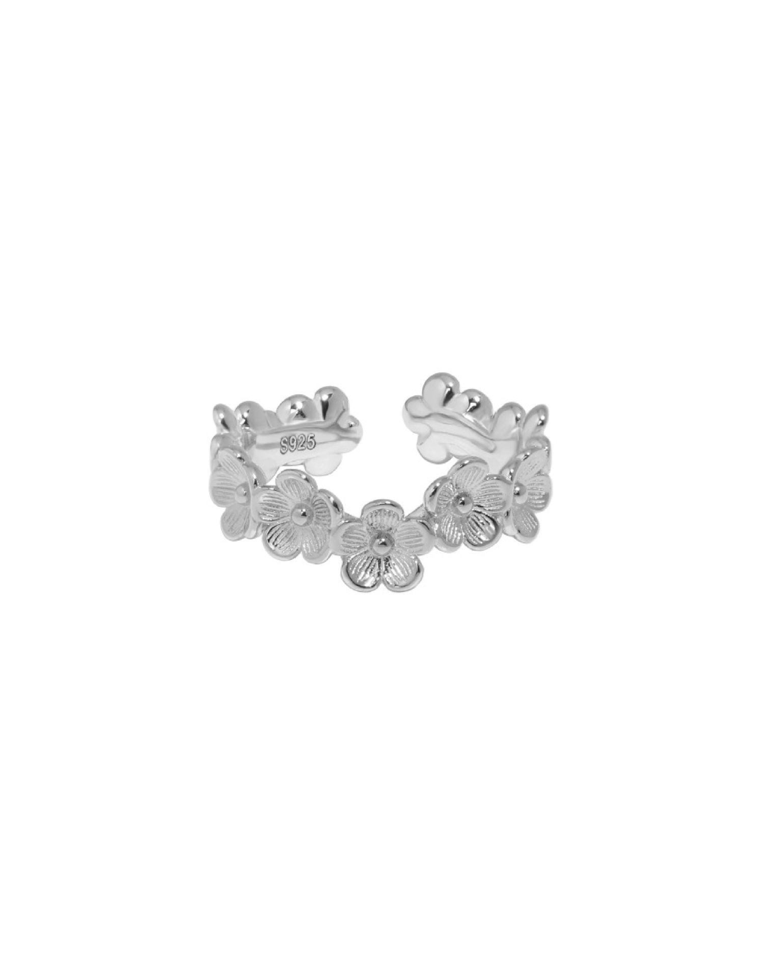 Daisy Flower Chain Ring - Gold