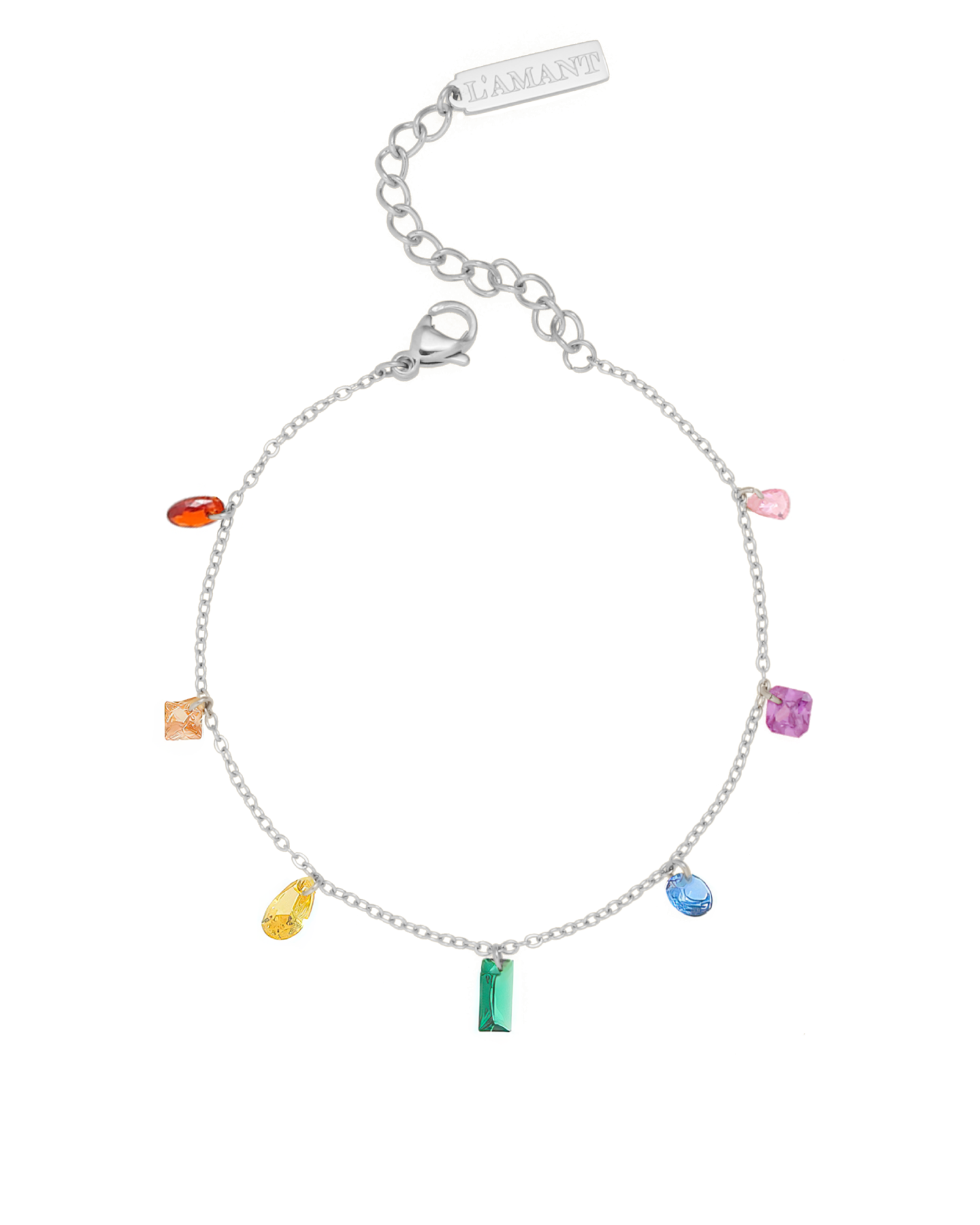 Itza Rainbow Zirconia Bracelet - Gold