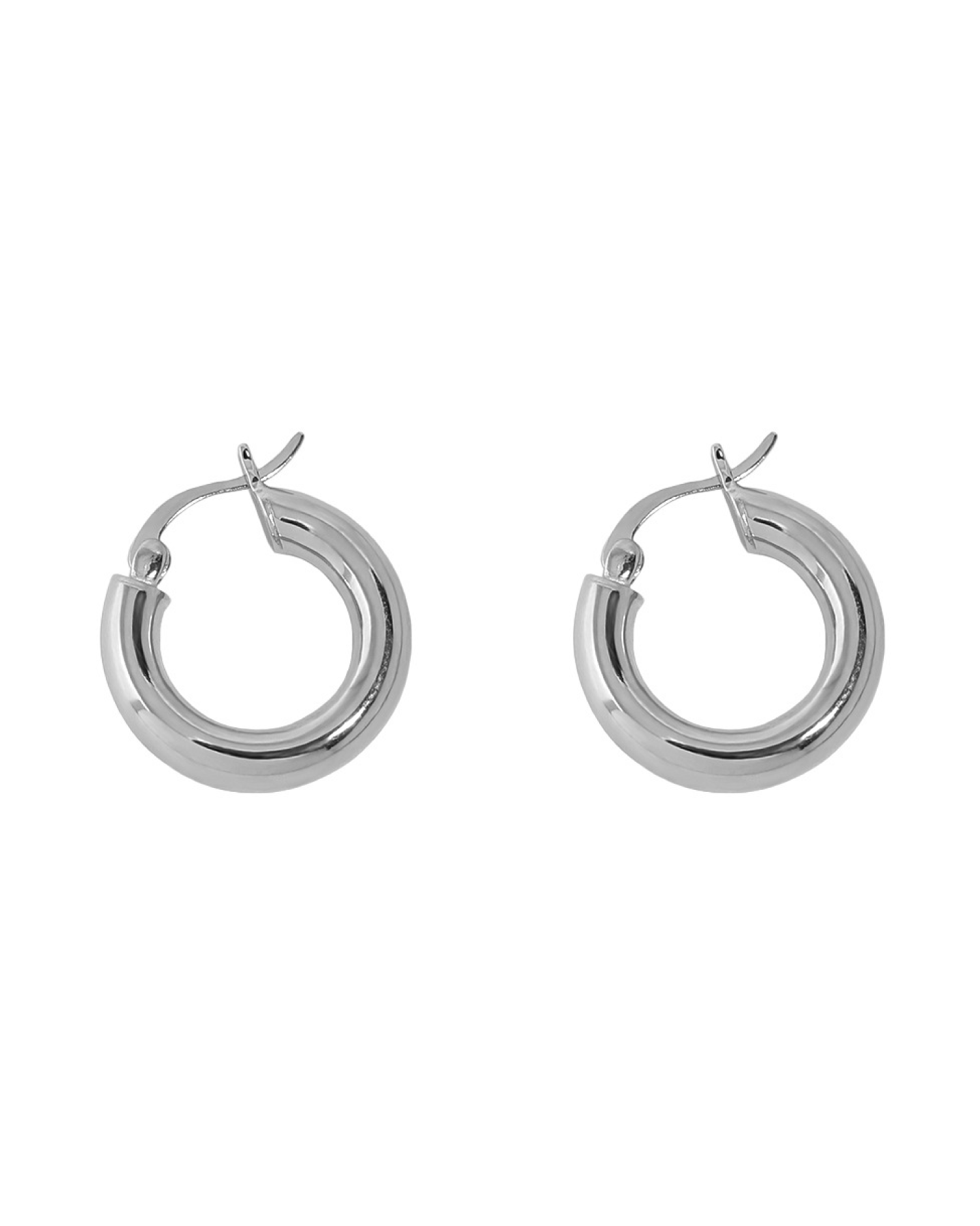 Emma Hoop Earrings - Silver