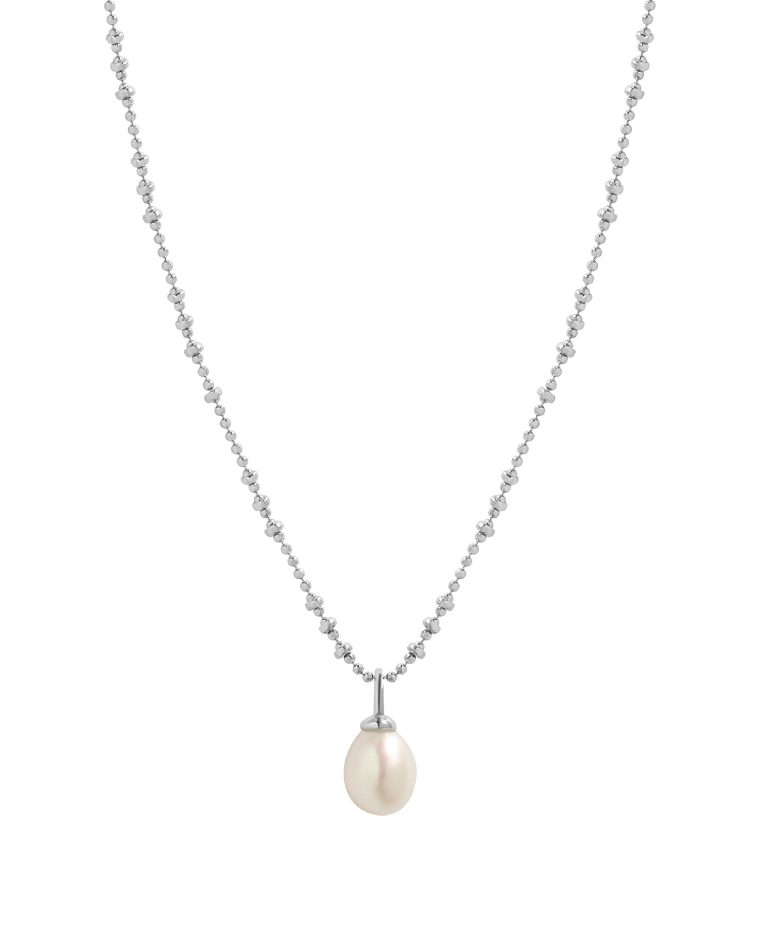 Isla Pearl Necklace - Silver