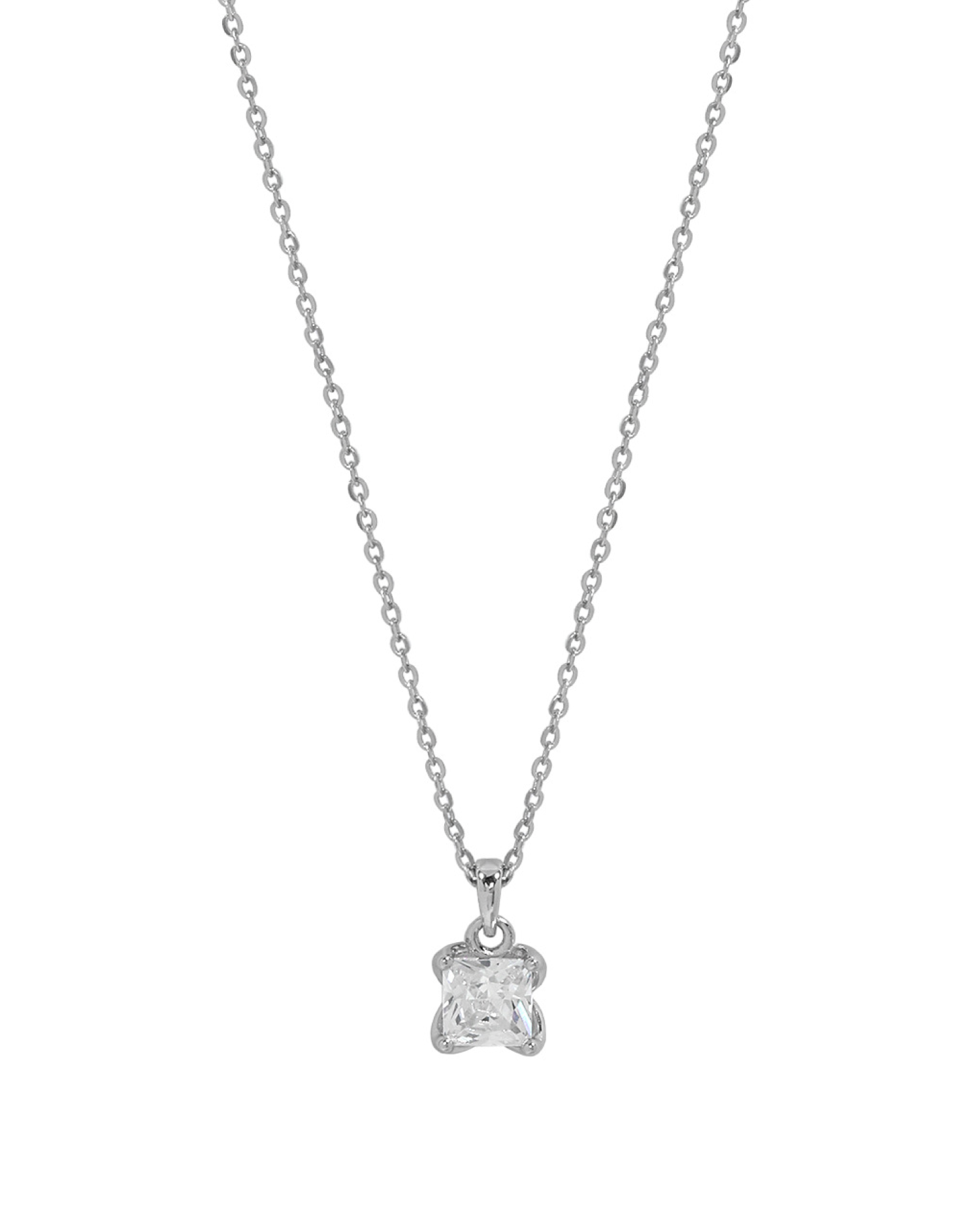 Phoebe Zirconia Necklace - Silver