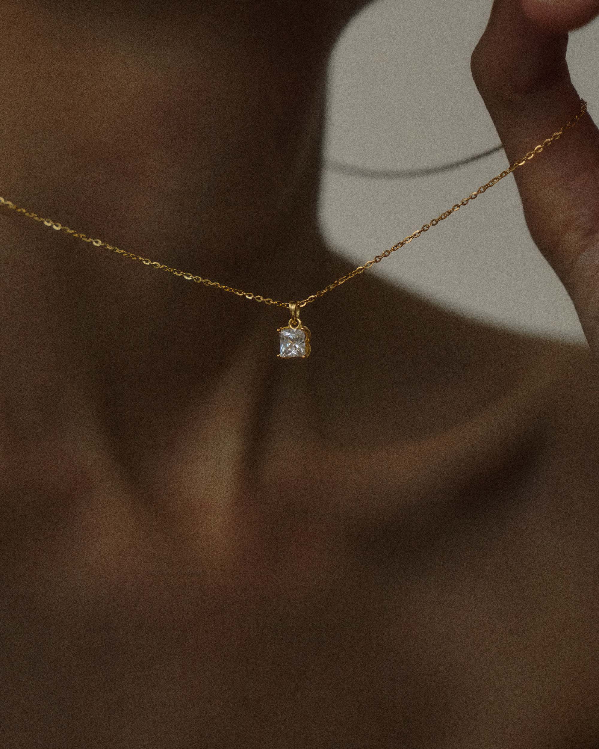 Phoebe Zirconia Necklace - Gold