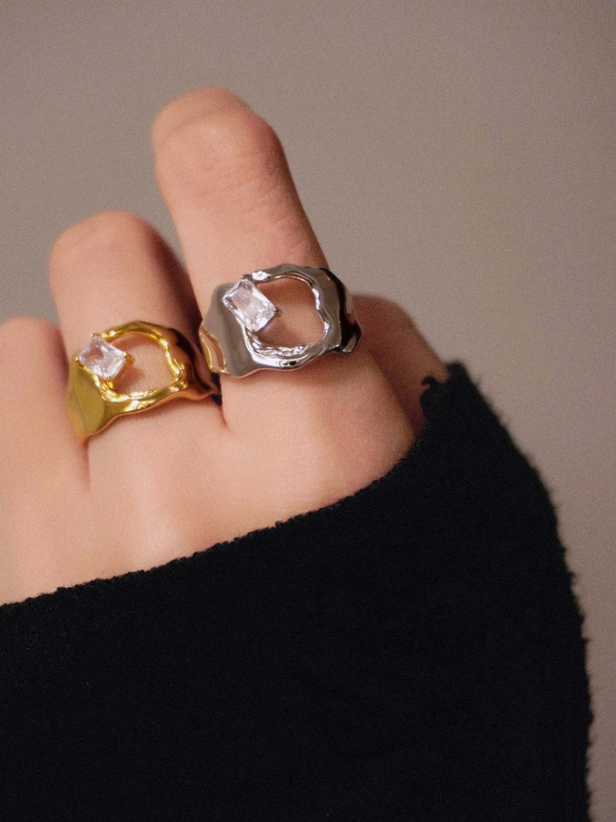 Katia Zirconia Ring - Gold