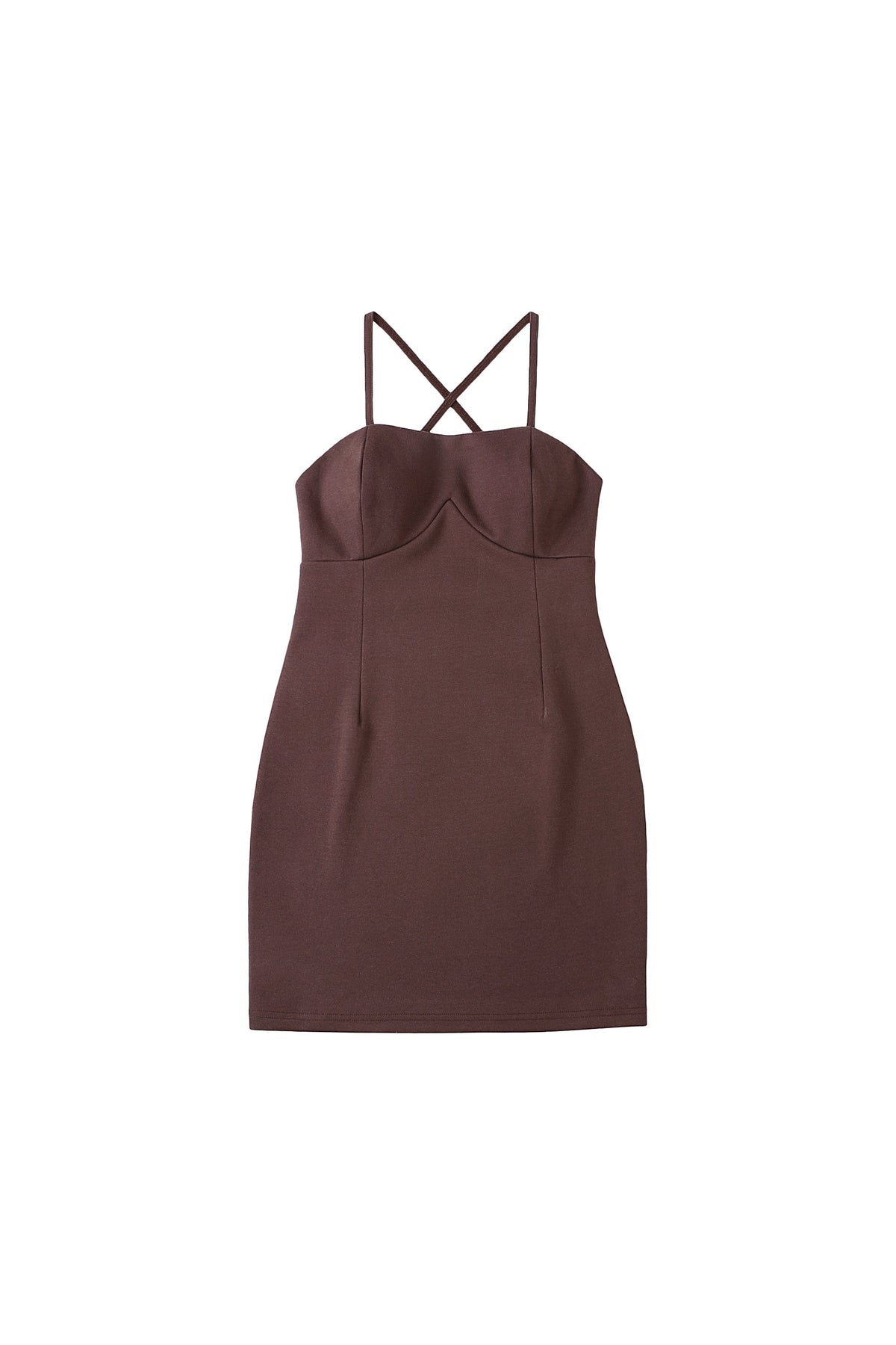 YJ Cross-Back Dress In Brown