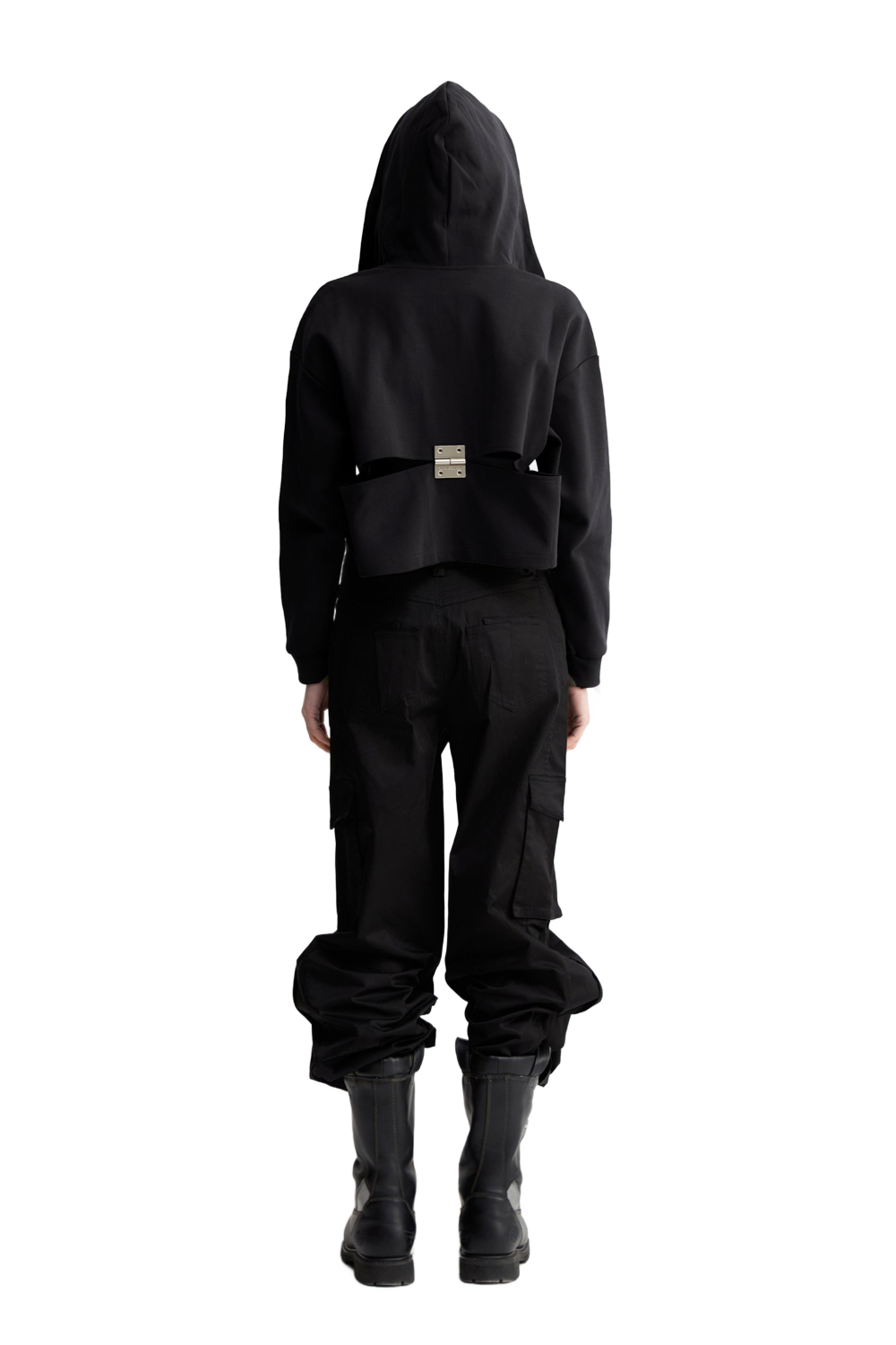 YJ Logo High Waist Jacket In Black