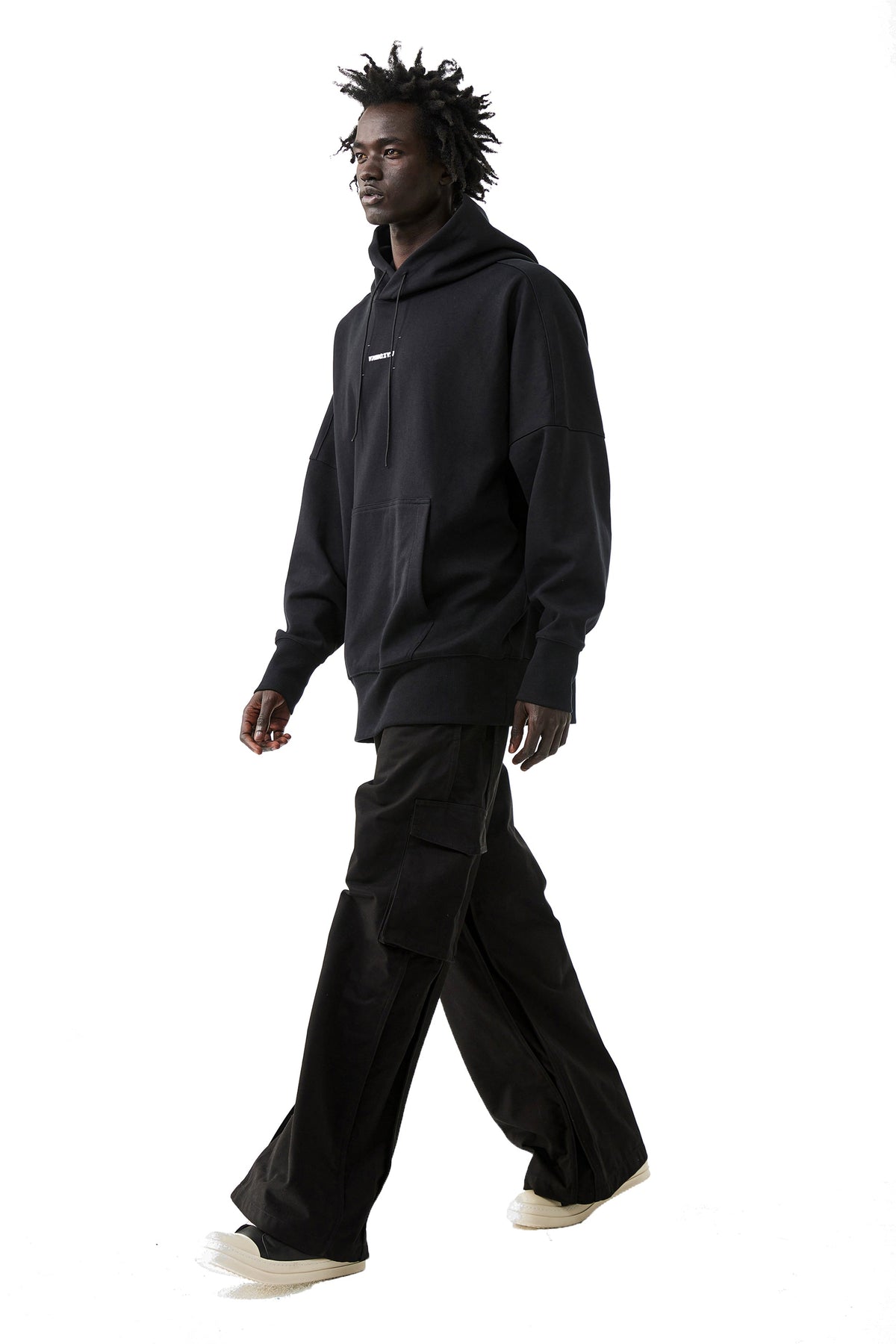 YJ Printed Hoodie In Black