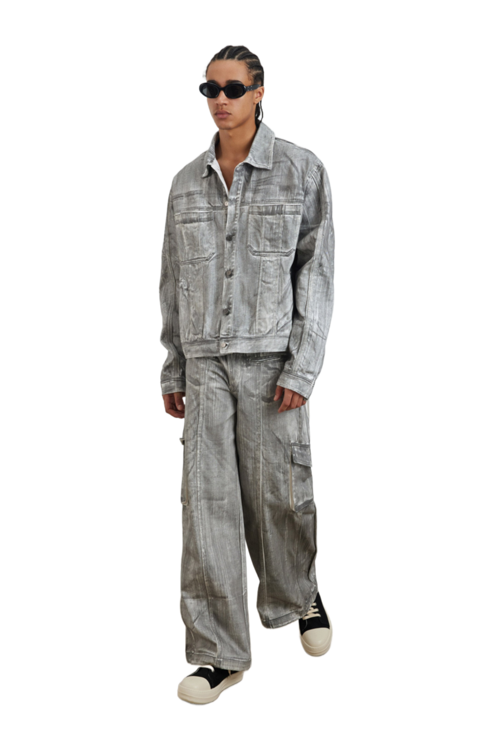 YJ Scrawl Oversized Denim Jacket