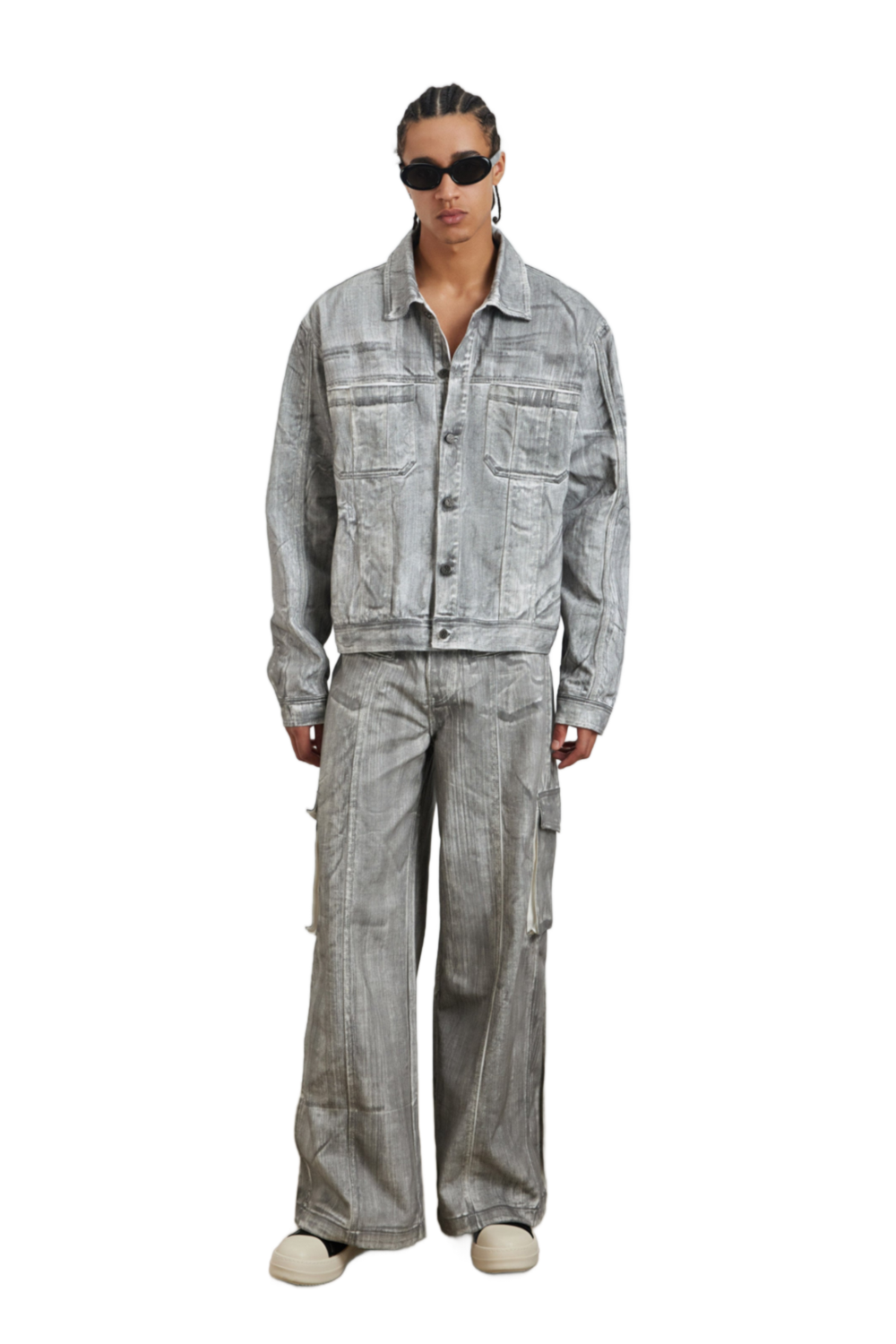 YJ Scrawl Oversized Denim Jacket