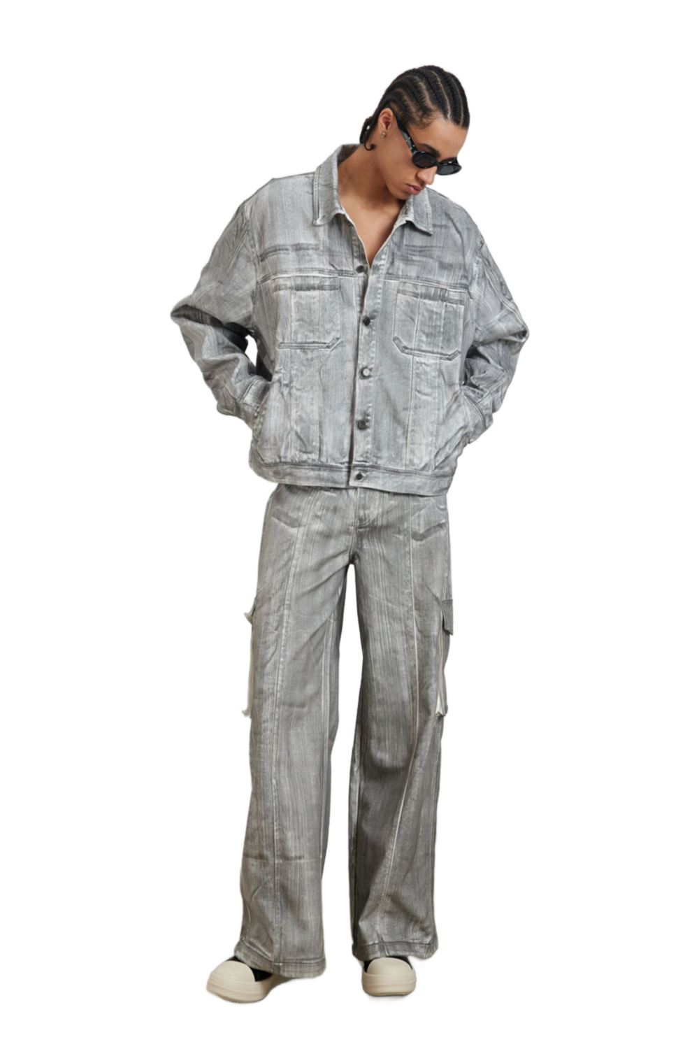 YJ Scrawl Oversized Denim Jacket