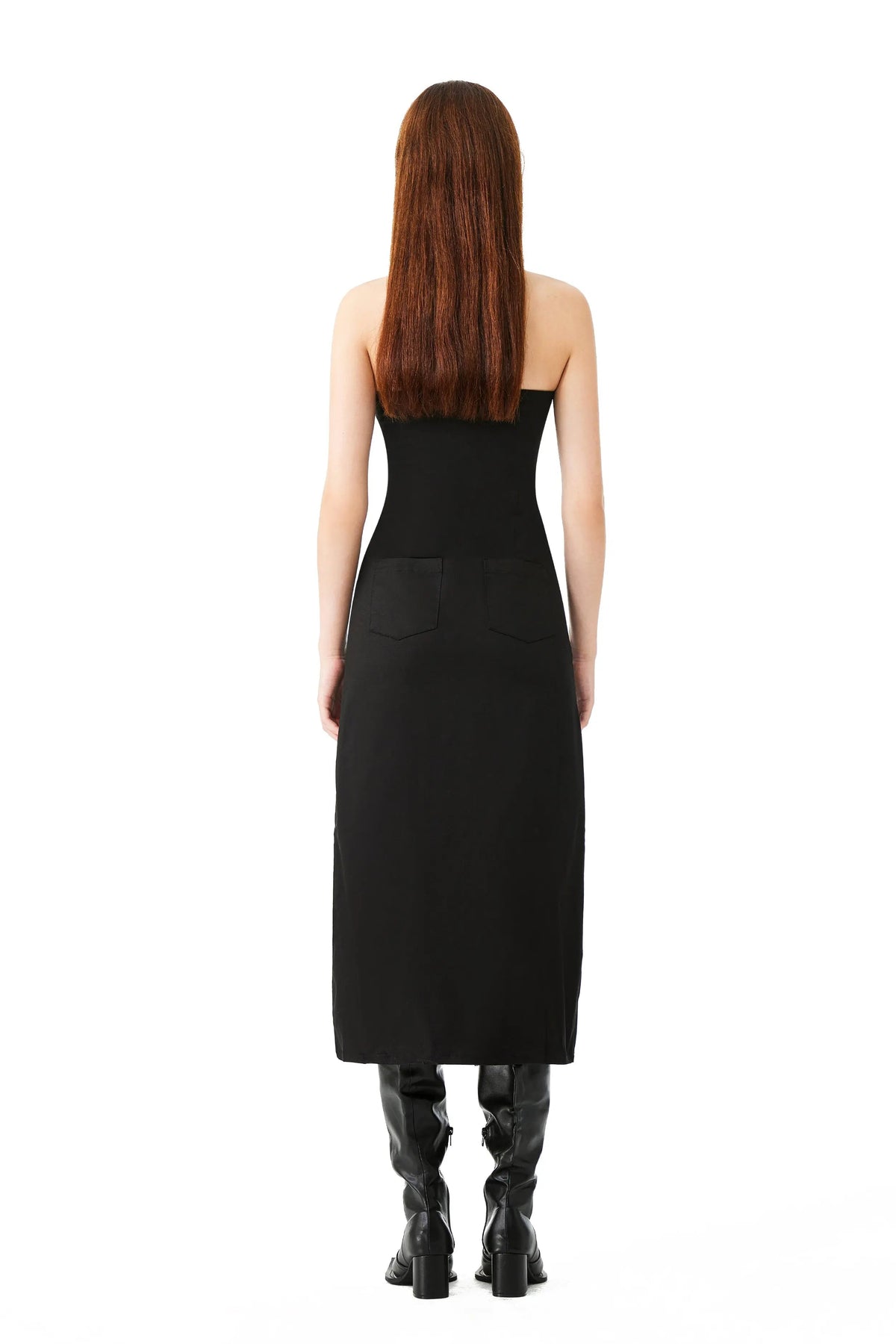 YJ Tube Zipper Dress In Black
