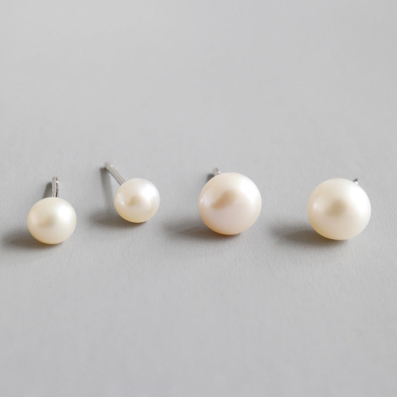 Classic Pearl Studs - 4.5mm/6mm