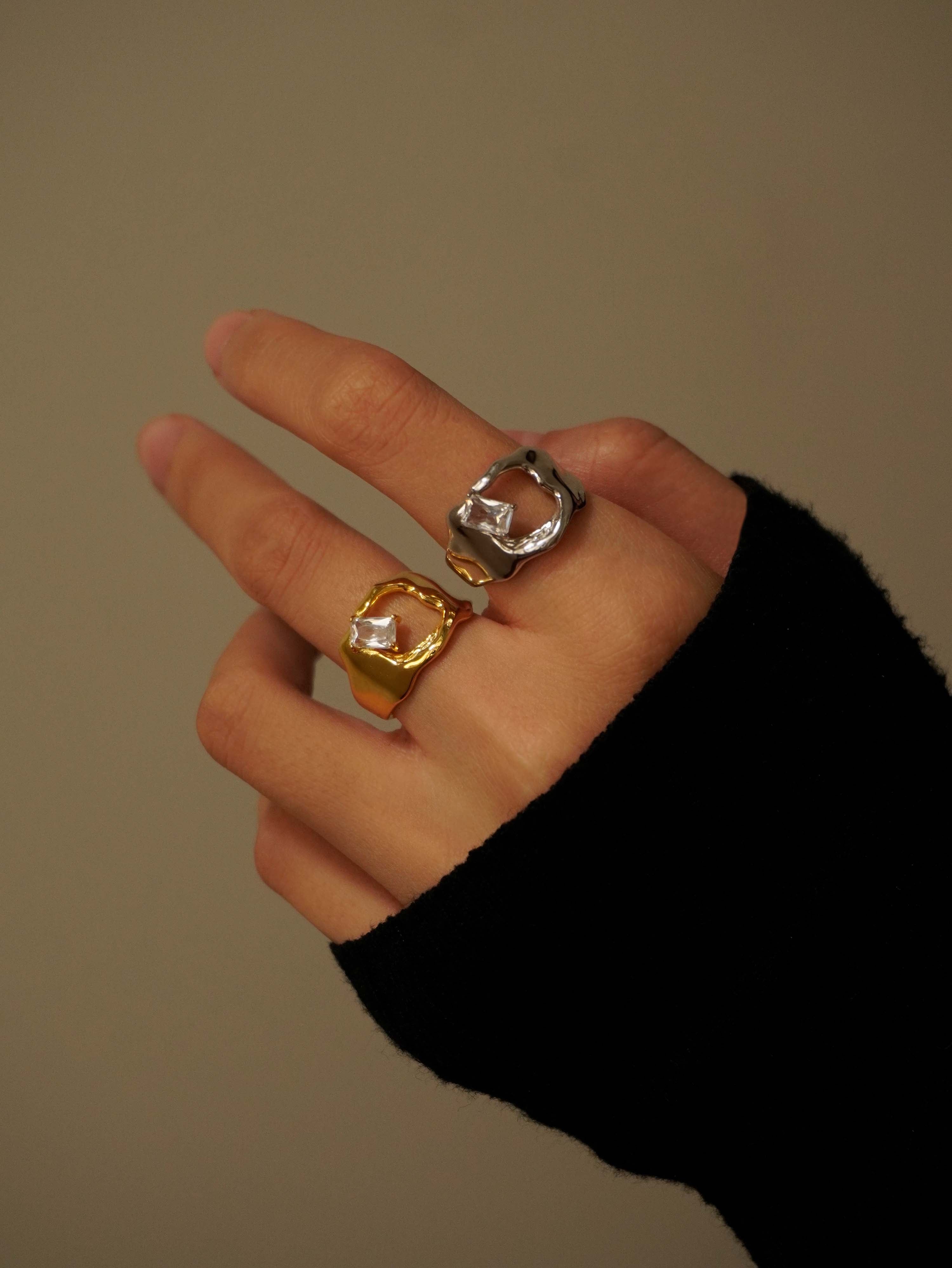 Katia Cubic Ring - Gold