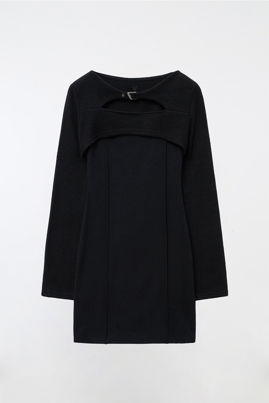 YUSE (SET) BELTED BOLERO & TUBE DRESS TOP - BLACK (SET)