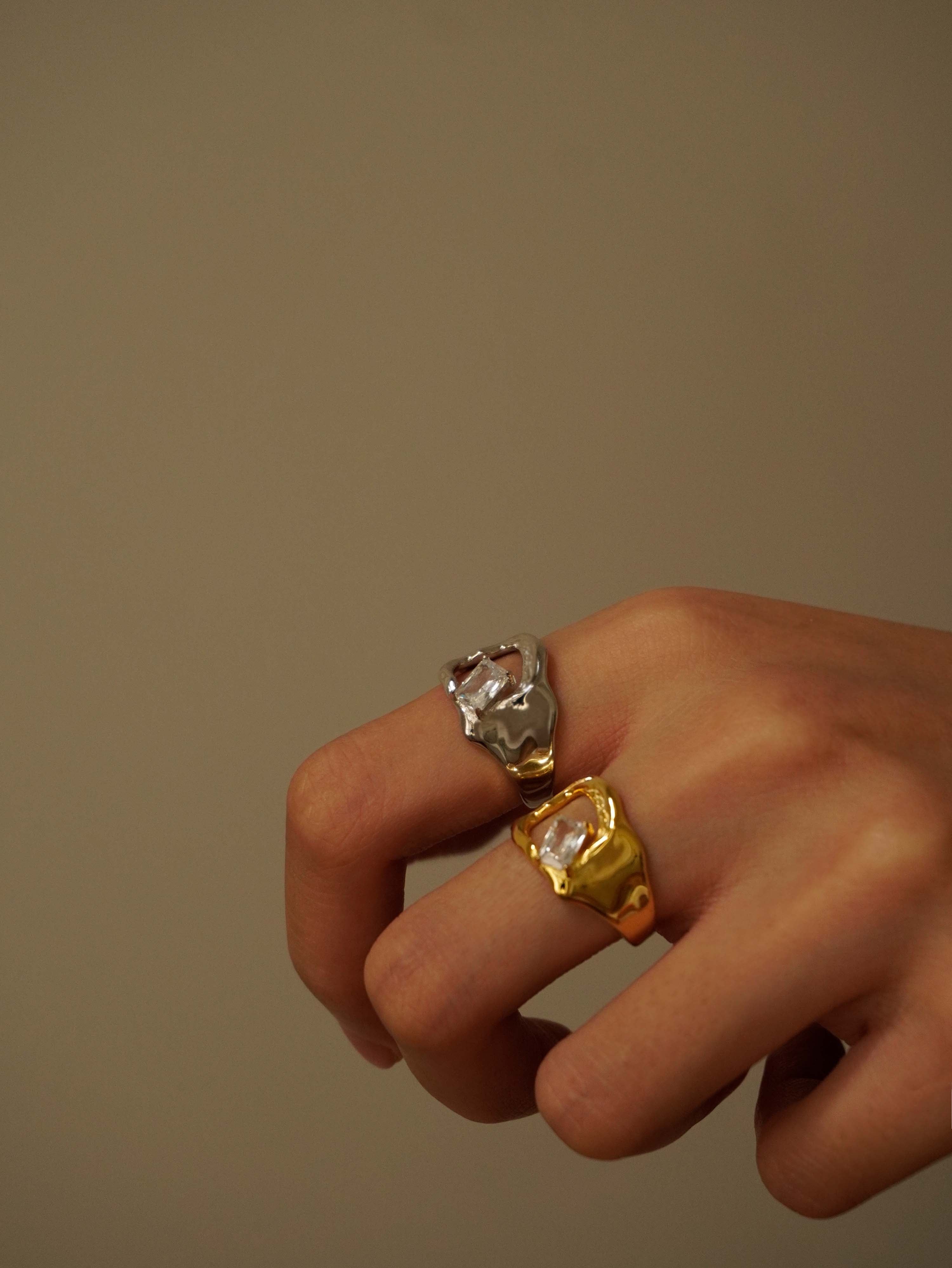 Katia Cubic Ring - Gold