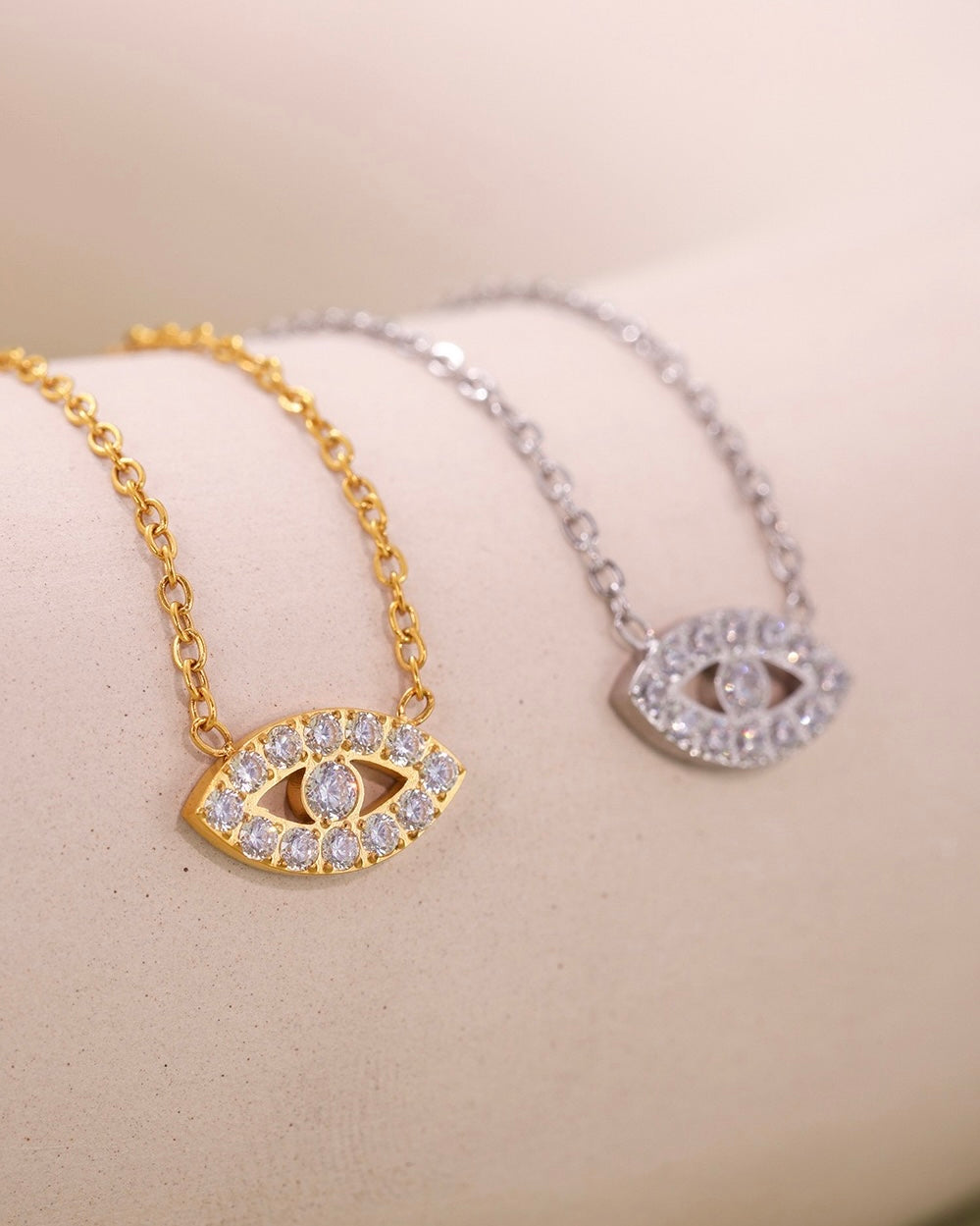 Dainty Pavé Evil Eye Bracelet