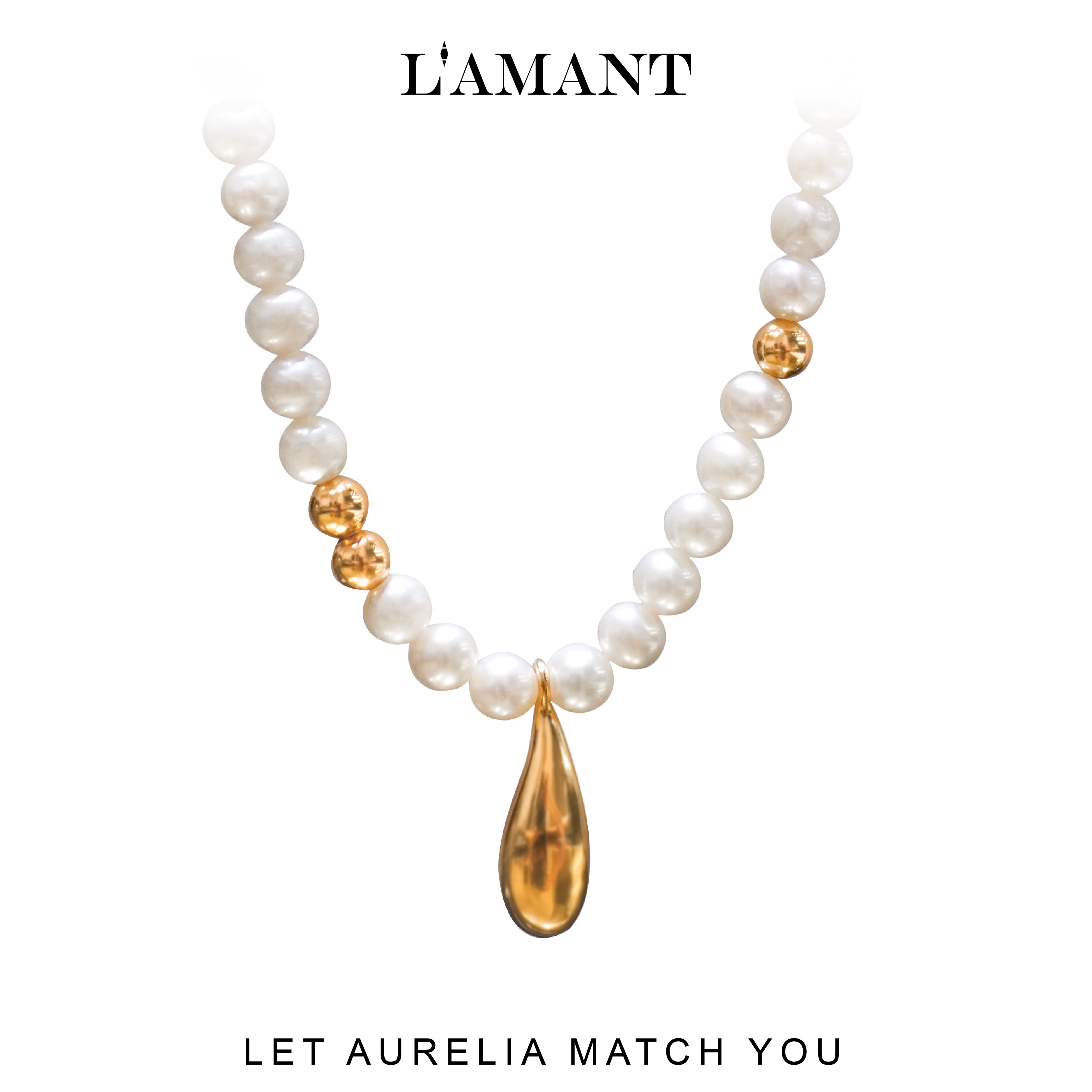 Aurelia Raindrop Pearl Necklace