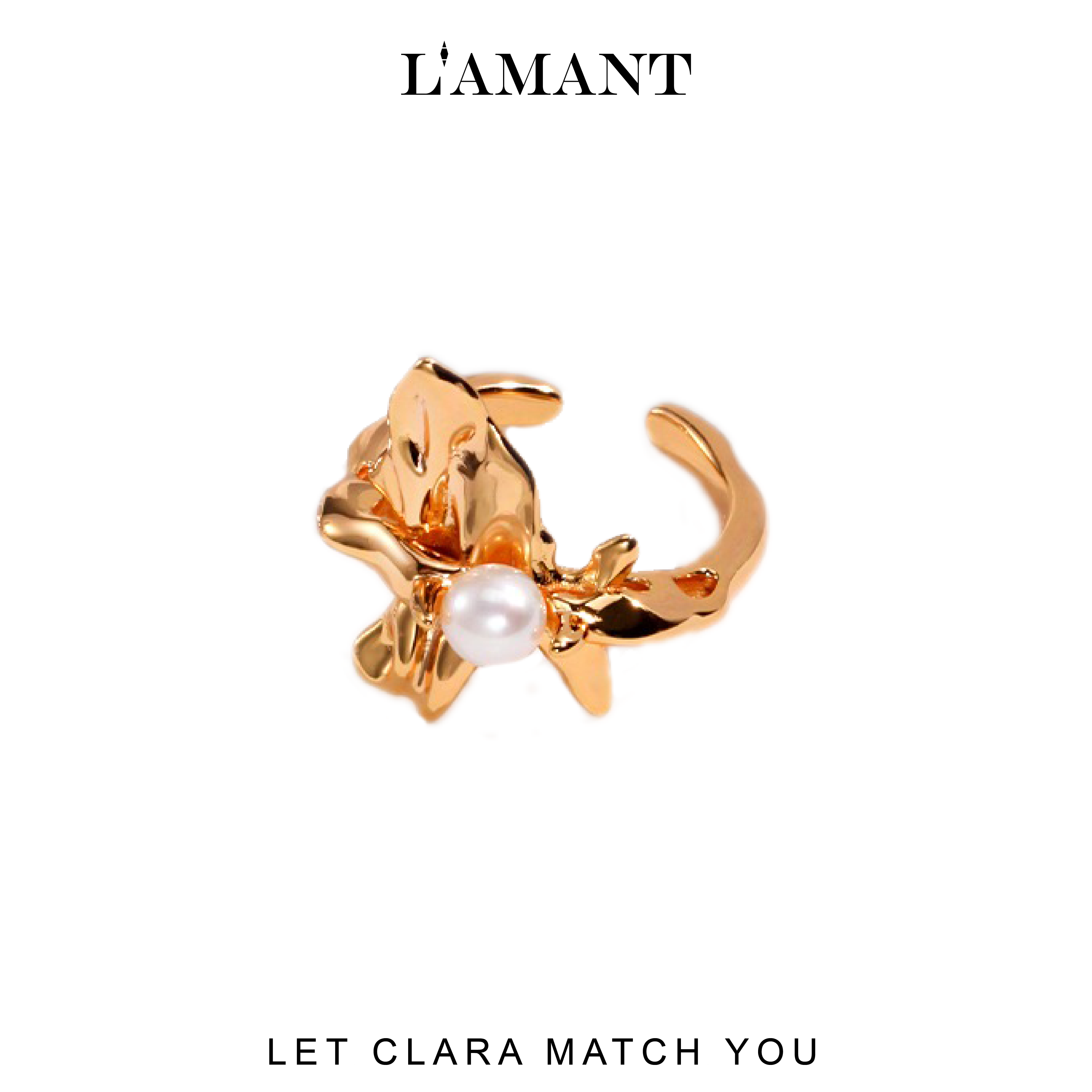 Clara Pearl Ring - Gold