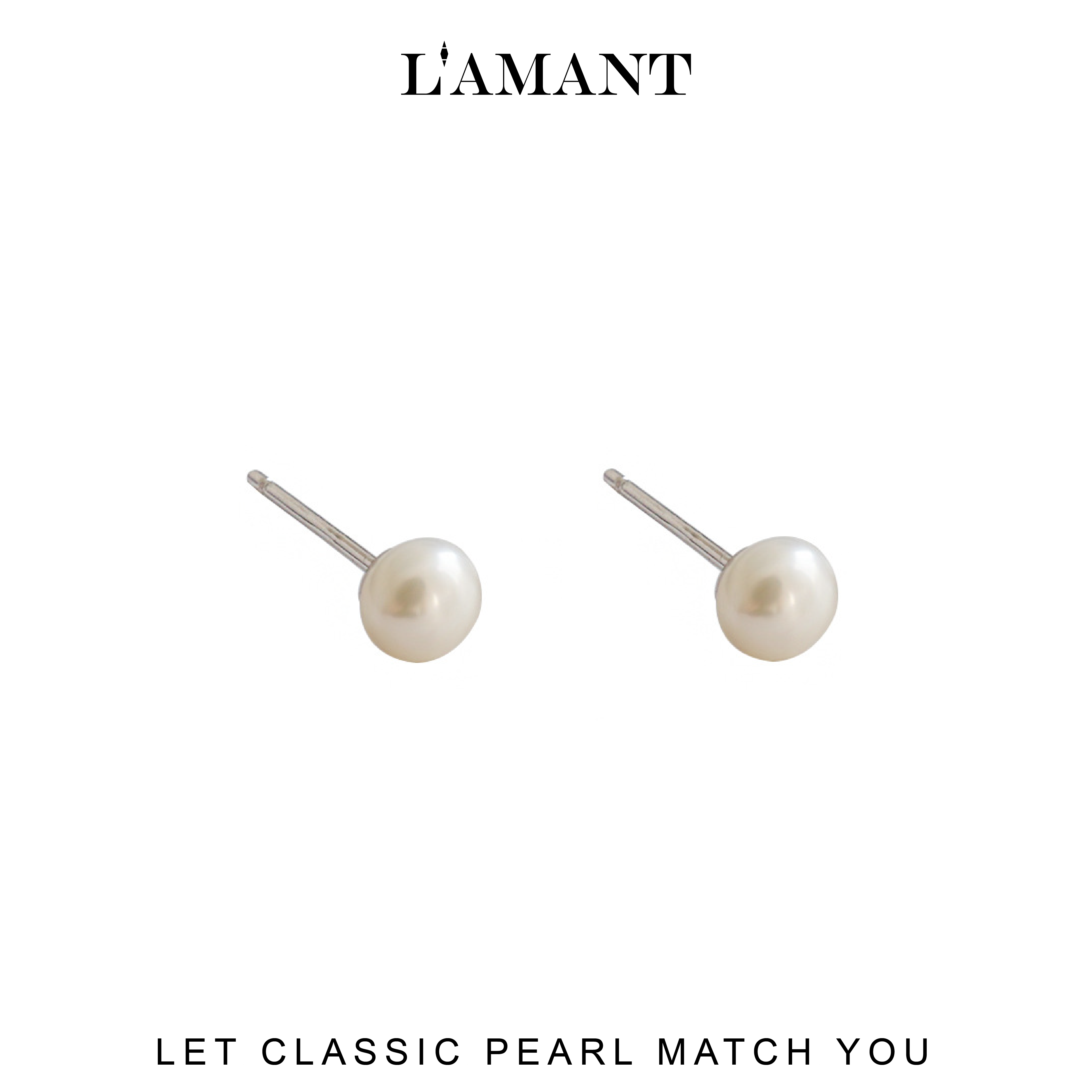 Classic Pearl Studs - 4.5mm/6mm