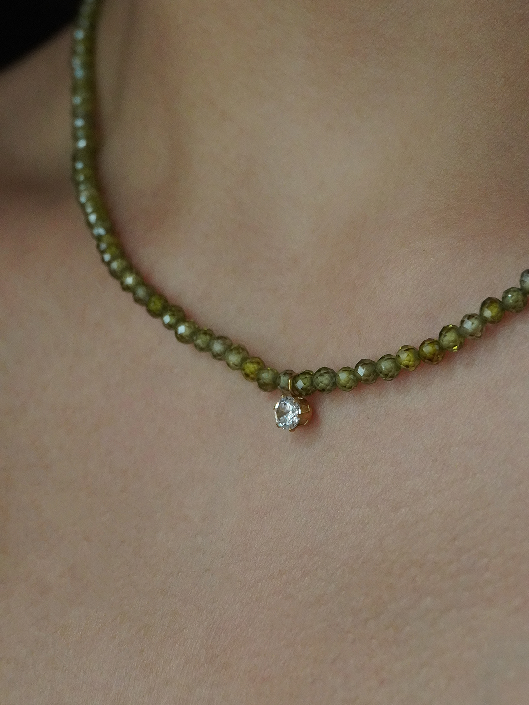 Lorena Green Beaded Necklace