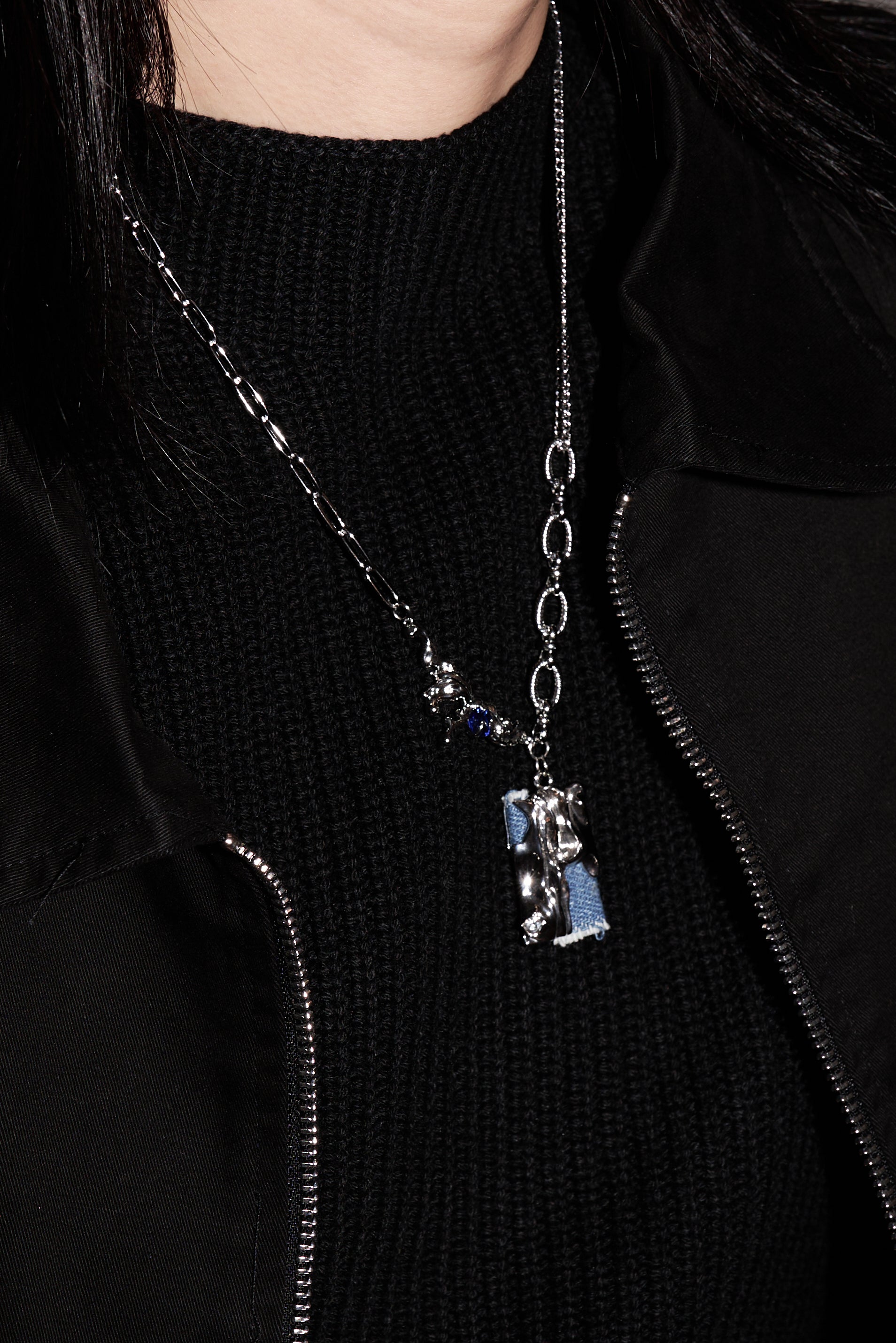 Jacob Denim Necklace