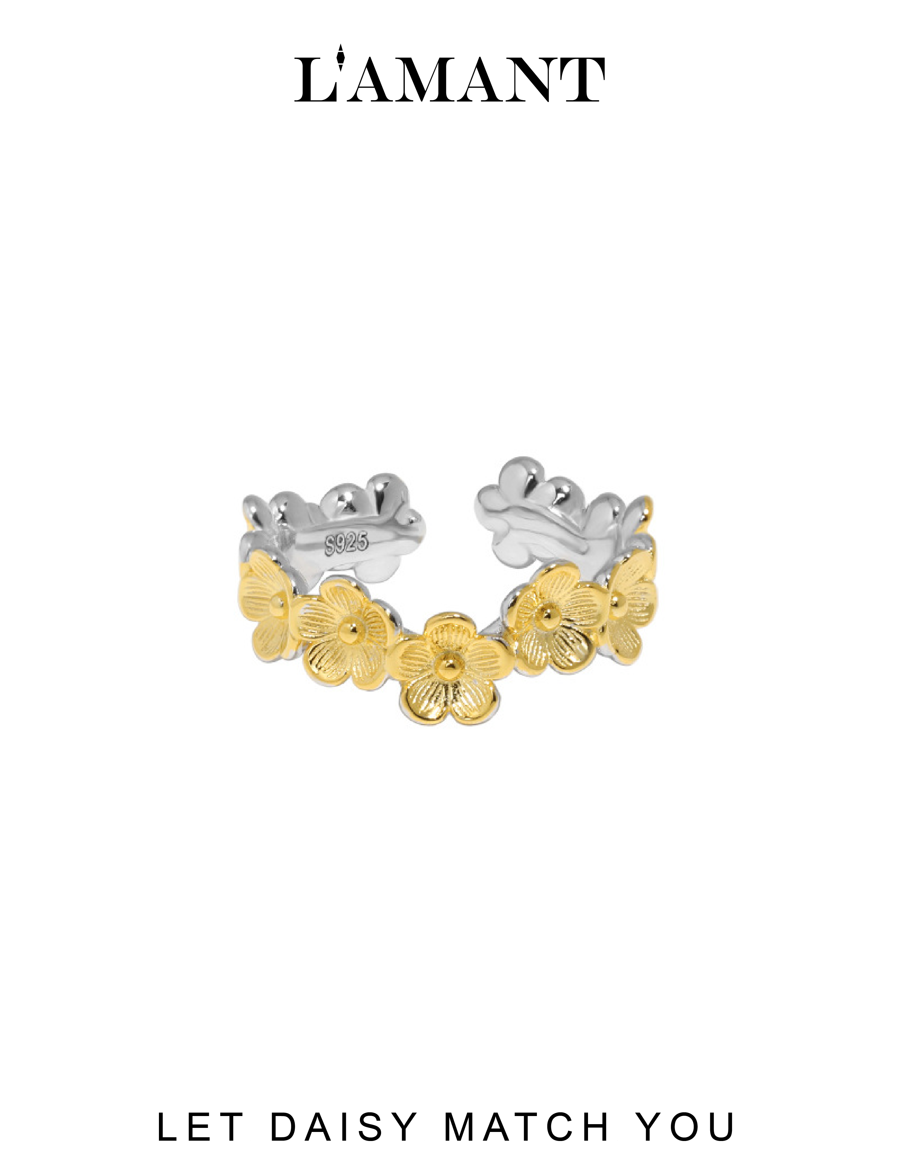 Daisy Chain Ring - Gold