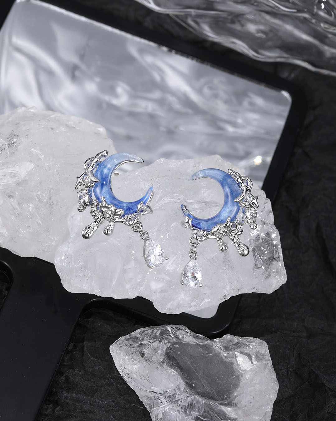 Tidal Blue Moon Drop Earrings