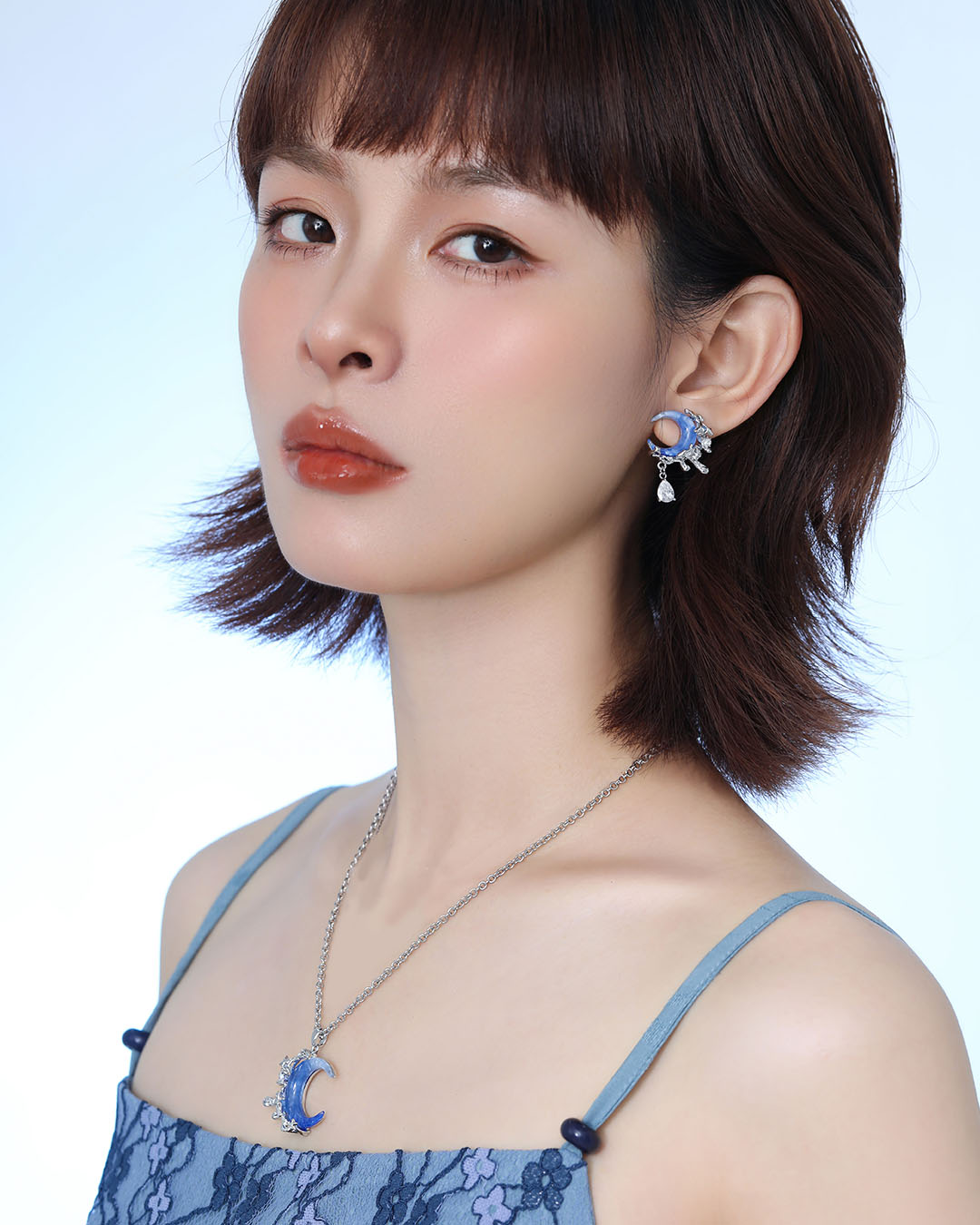 Tidal Blue Moon Drop Earrings