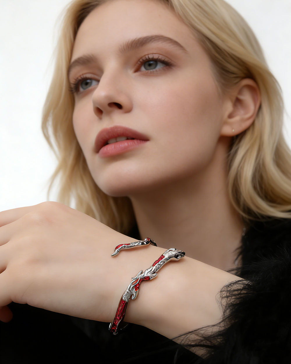Elektra Red Serpent Bangle