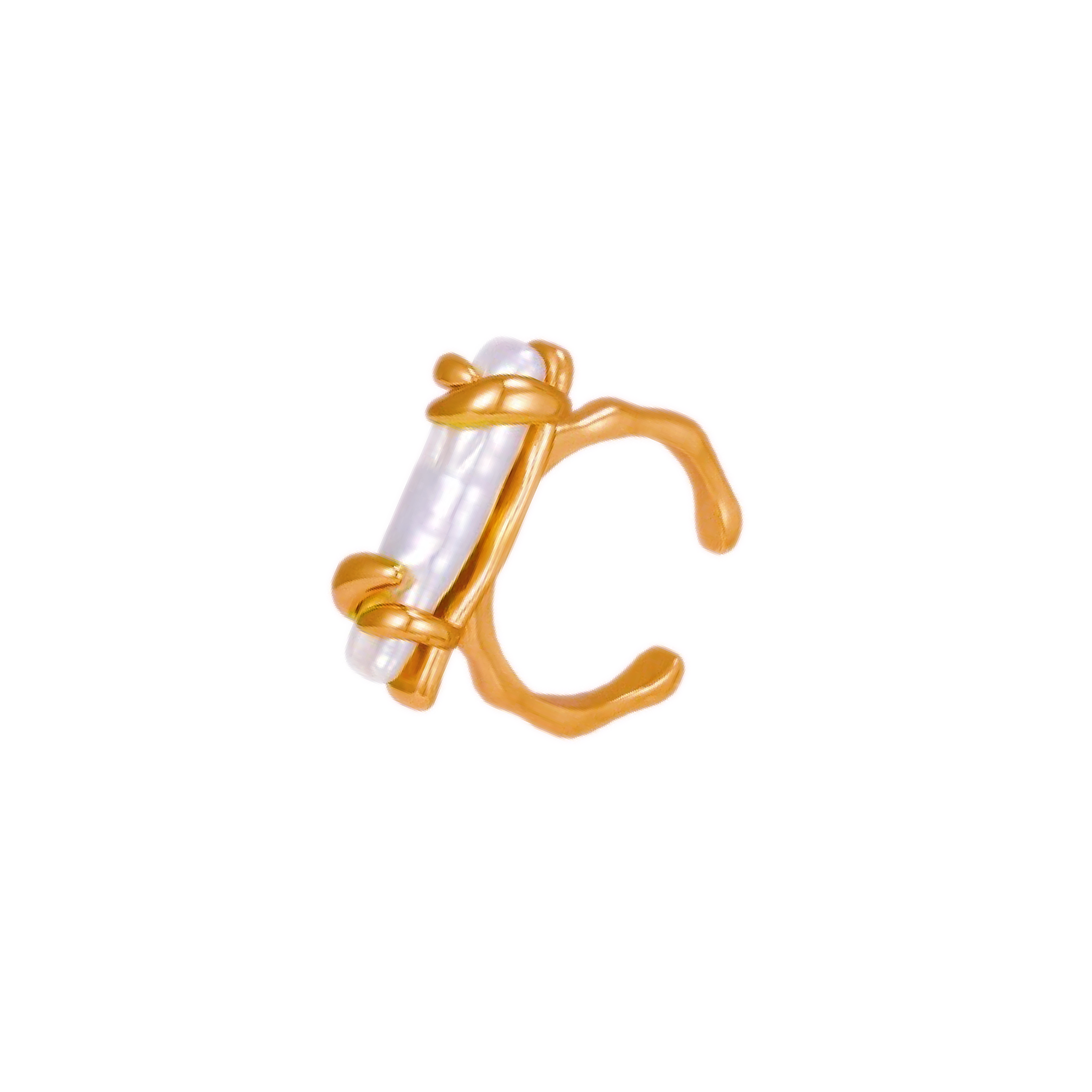 Jordanne Biwa Pearl Ring - Gold