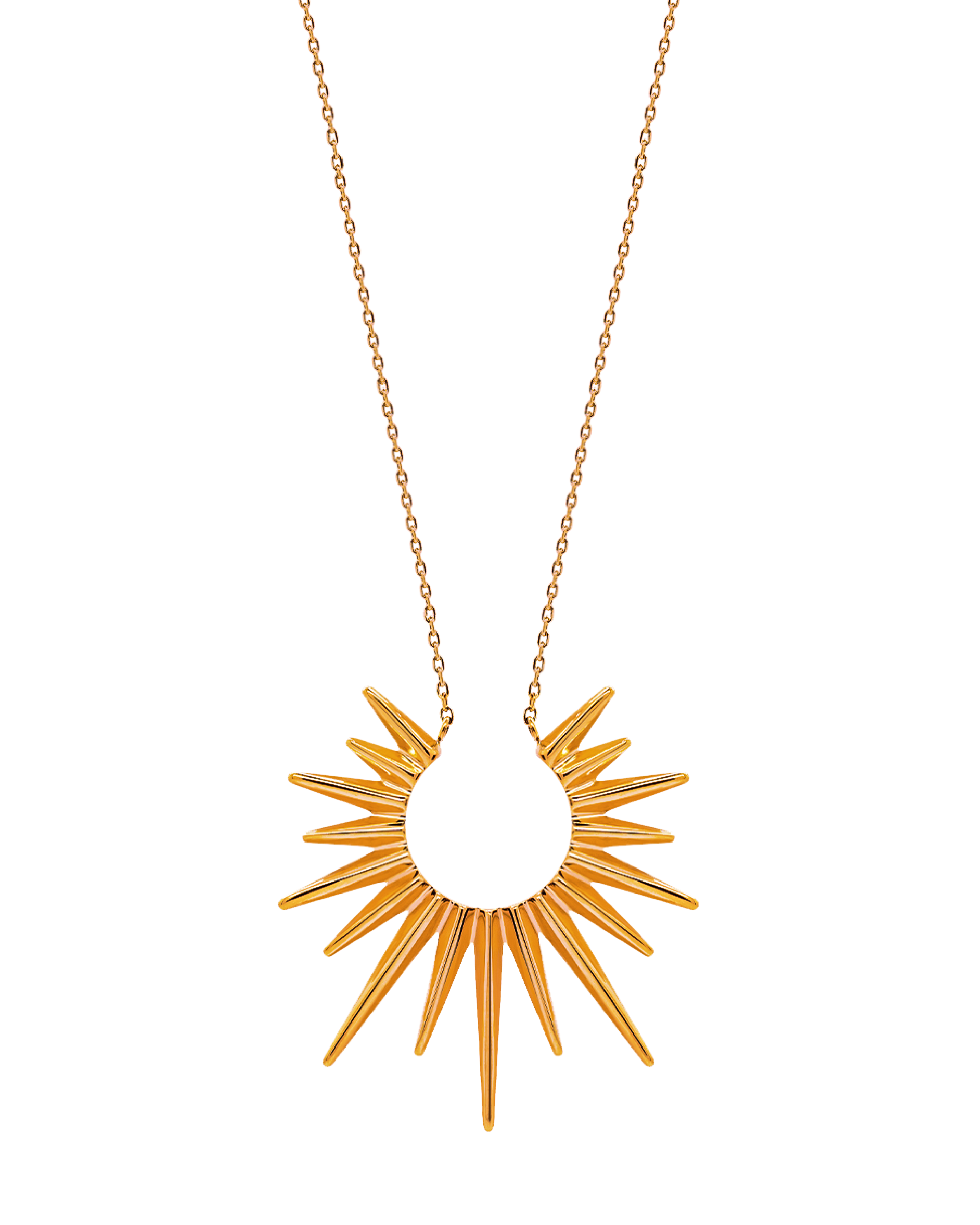 Apollo Sun Ray Necklace - Gold