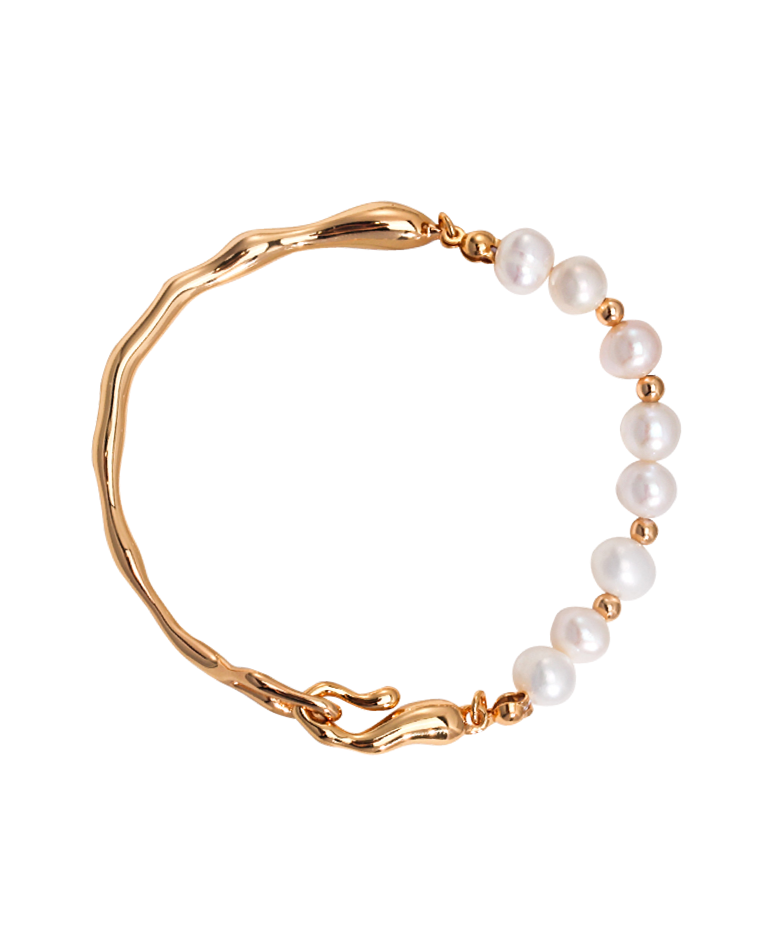 Concordia Fluid Pearl Bracelet - Gold