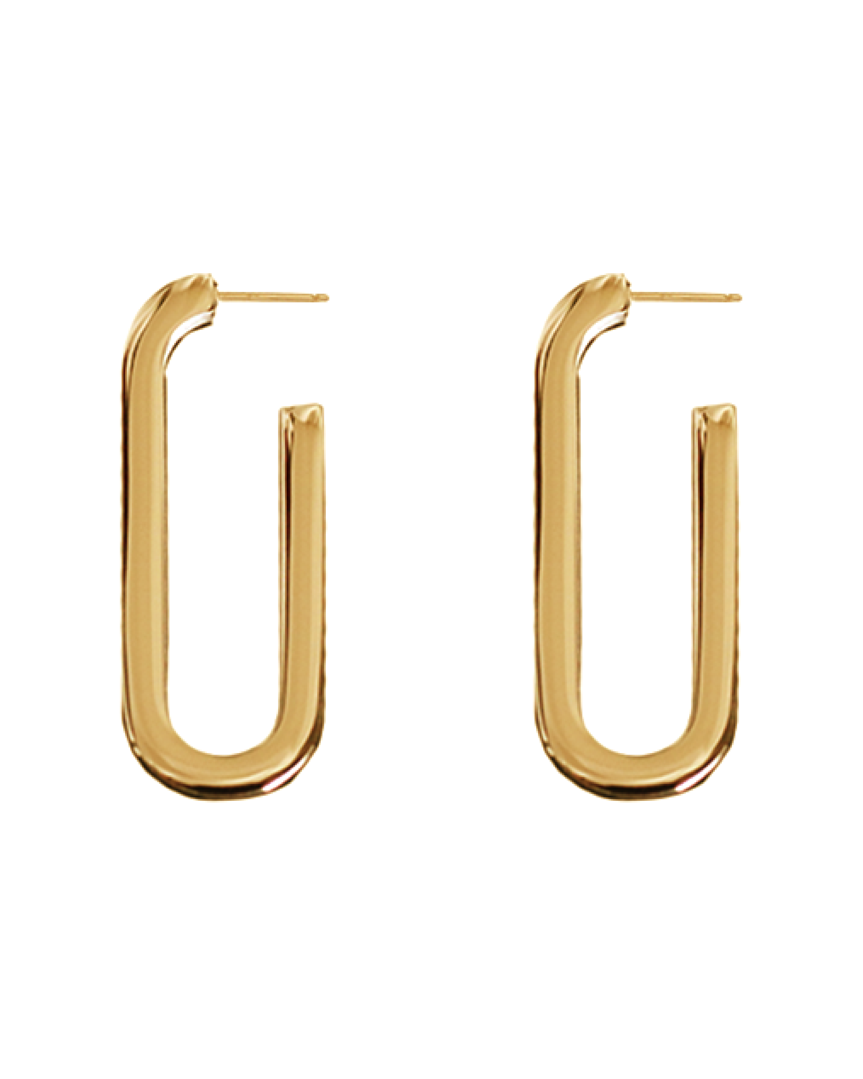 Andrea Obround Hoop Earrings - Gold