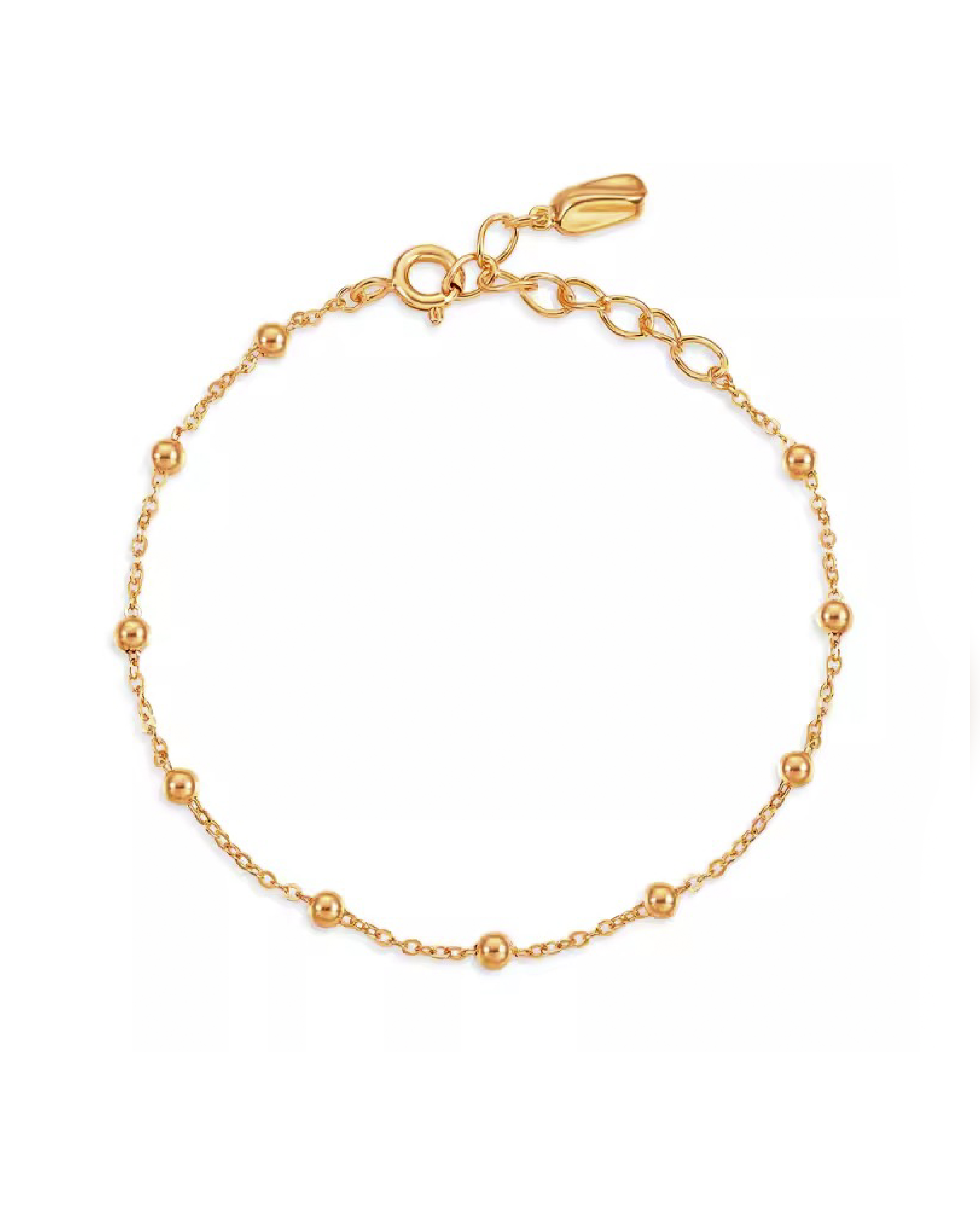 Spacer Beaded Bracelet - Gold