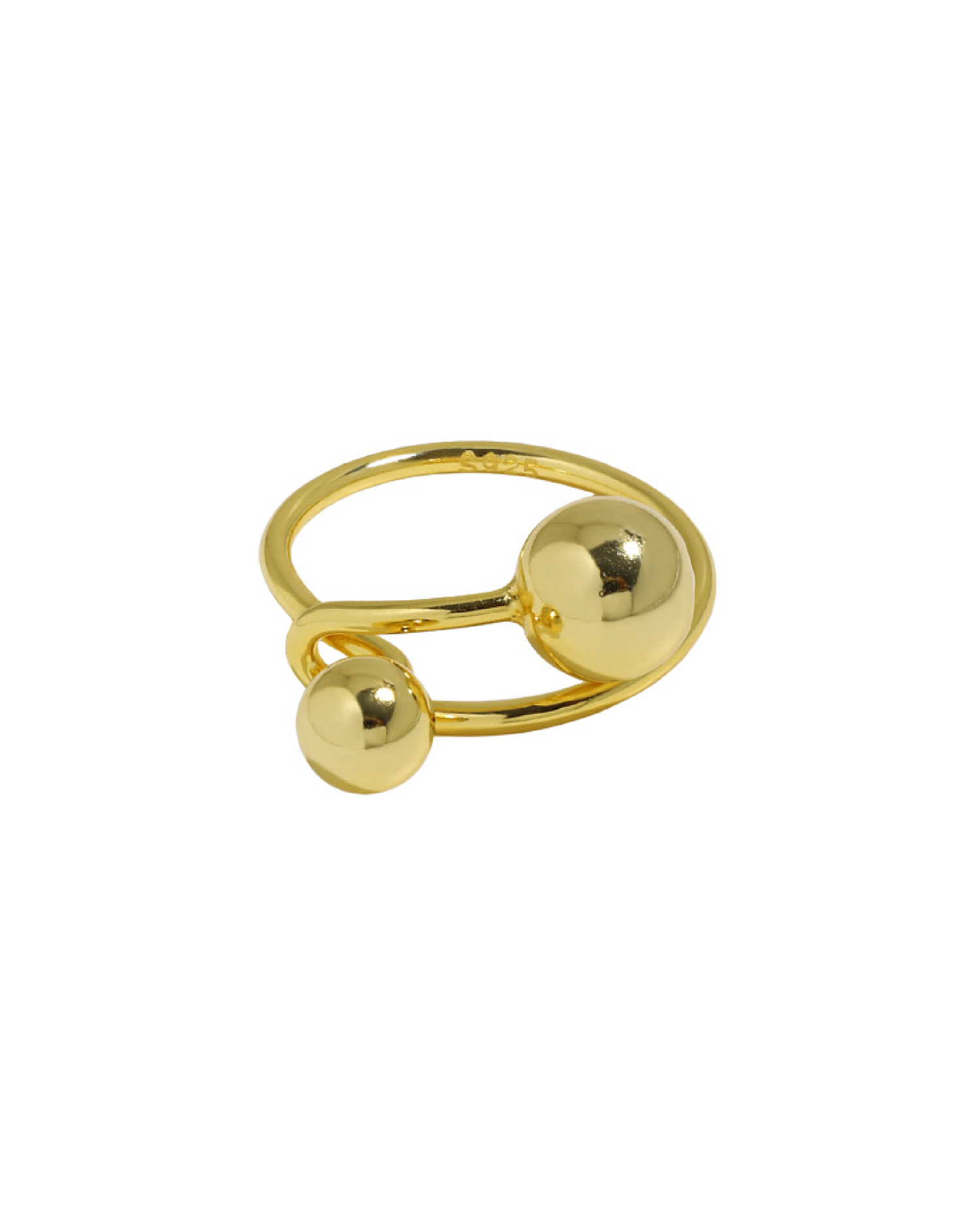 Deimos Double Ball Ring - Gold